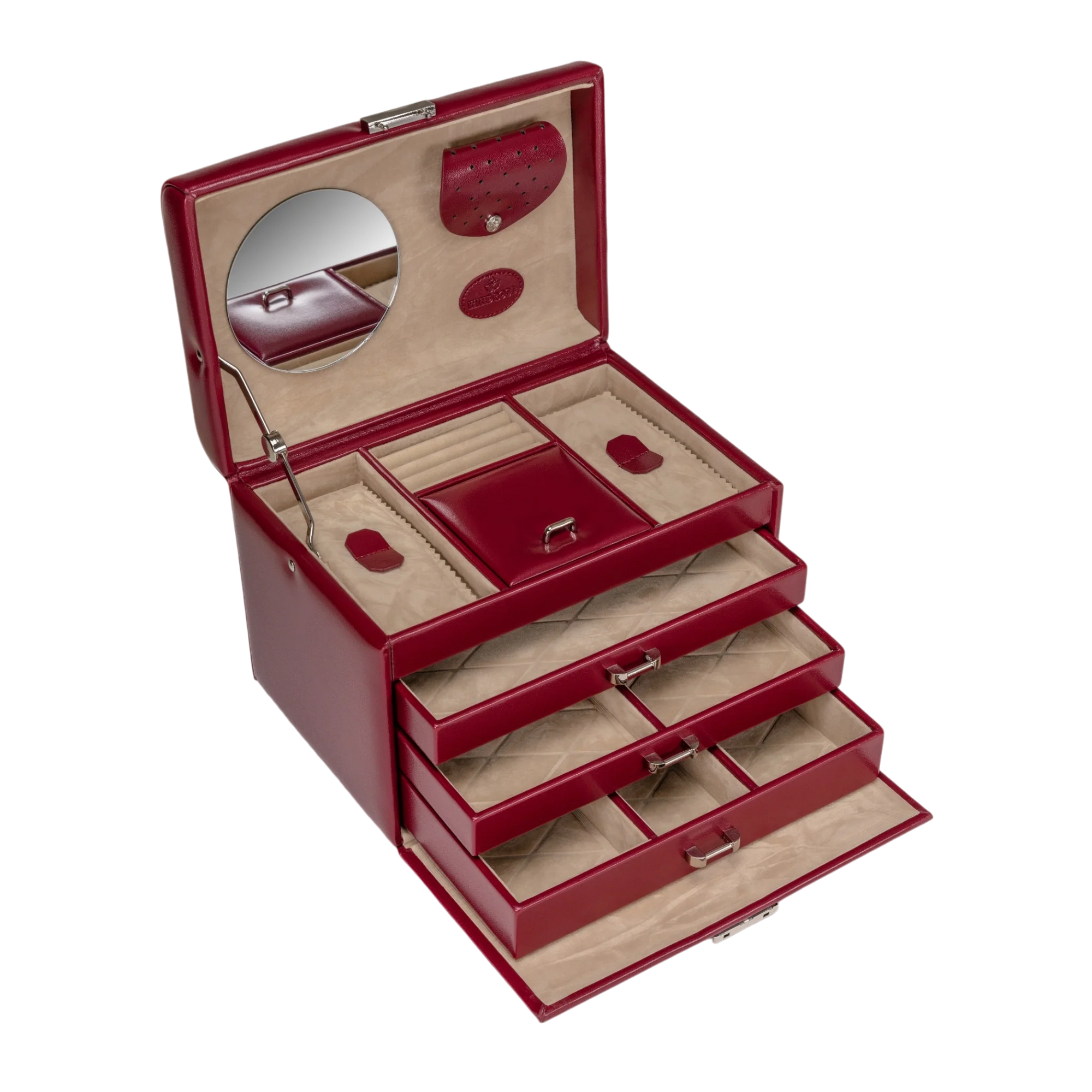 Merino / red jewelry case
