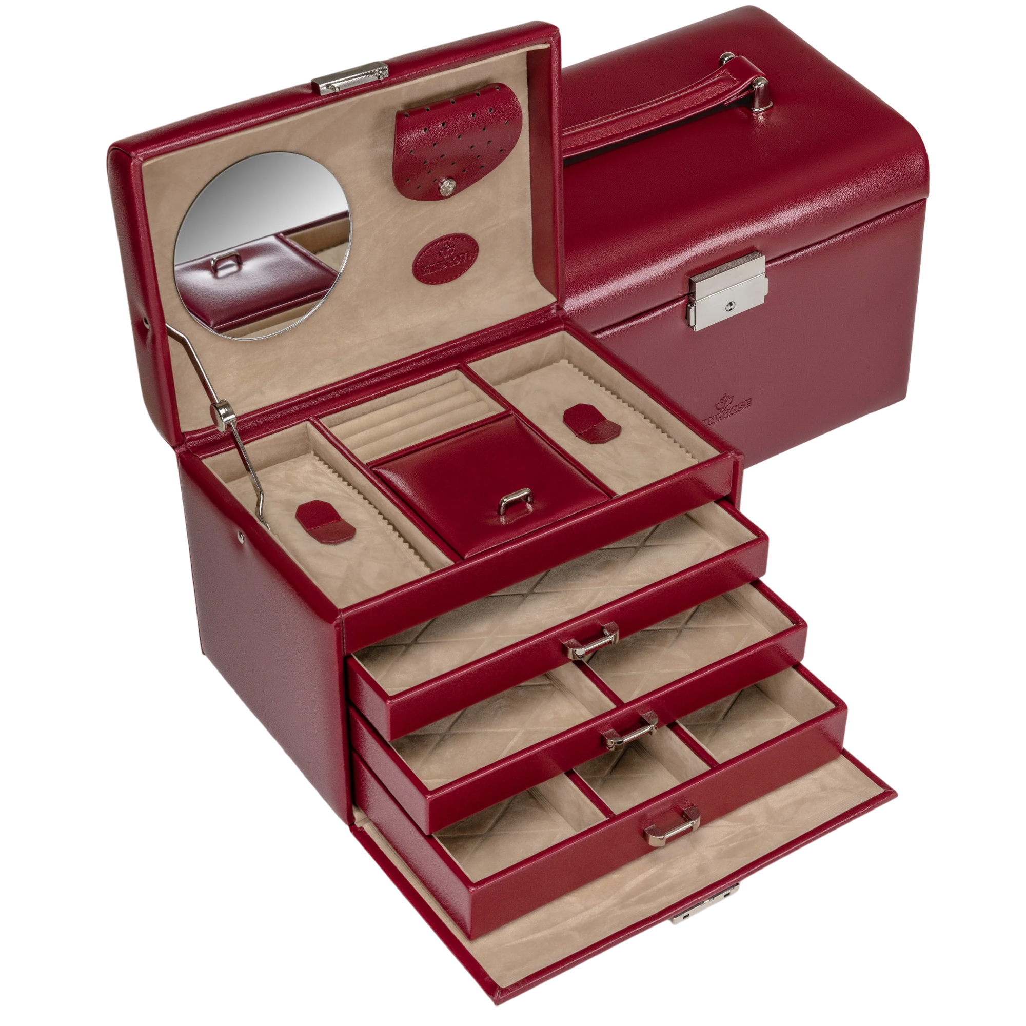 Merino / red jewelry case