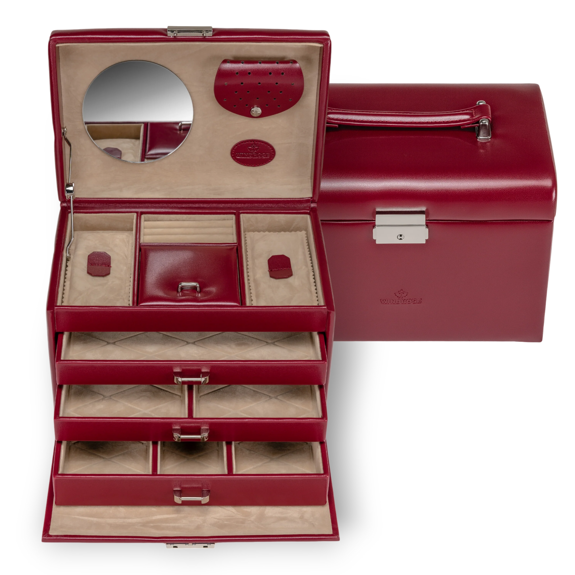 Merino / red jewelry case