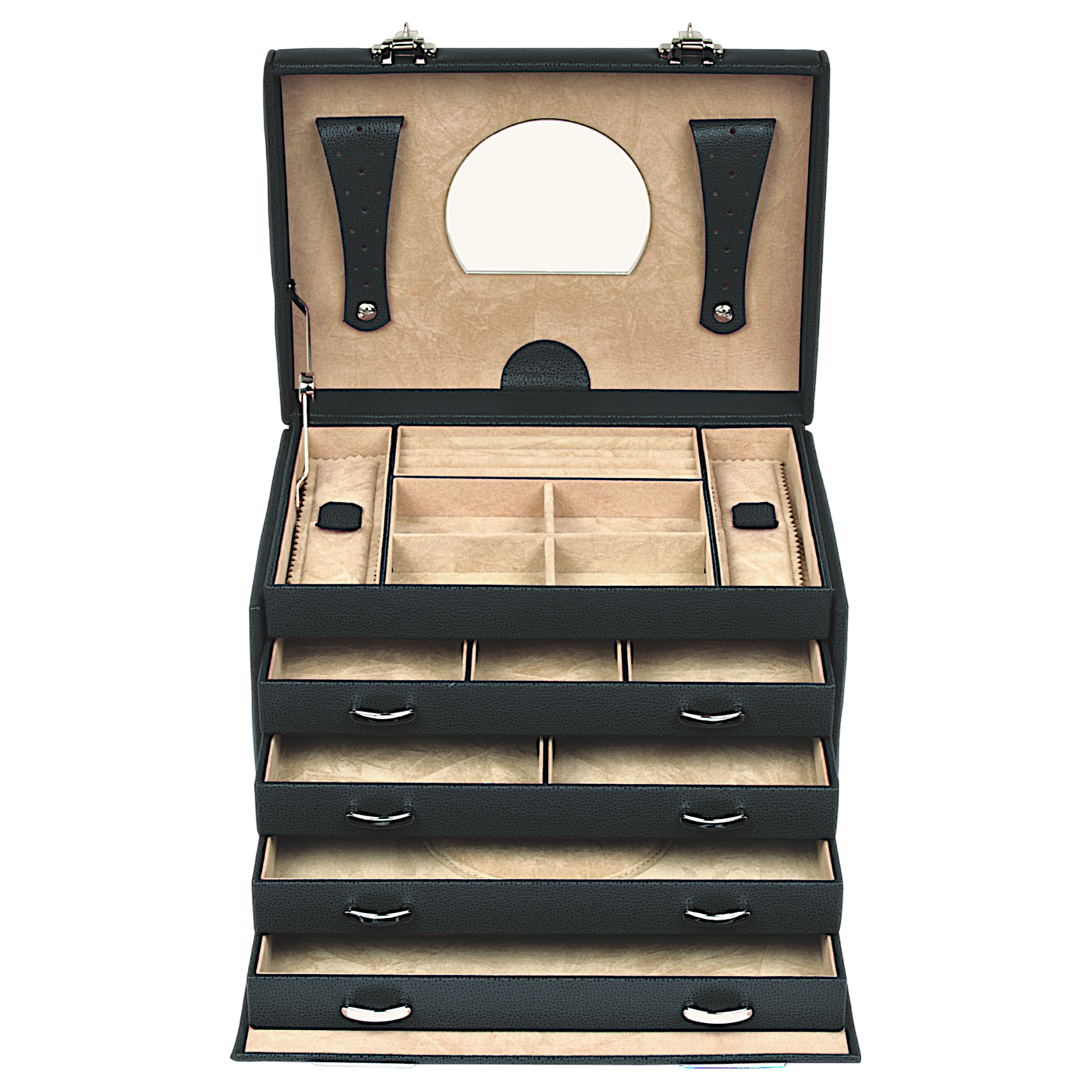 Coffret à bijoux Beluga / noir (cuir)