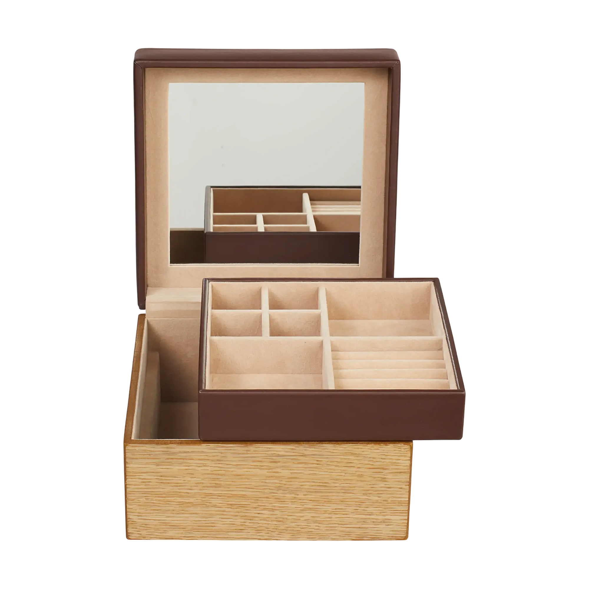 Jewelry box small wood / brown
