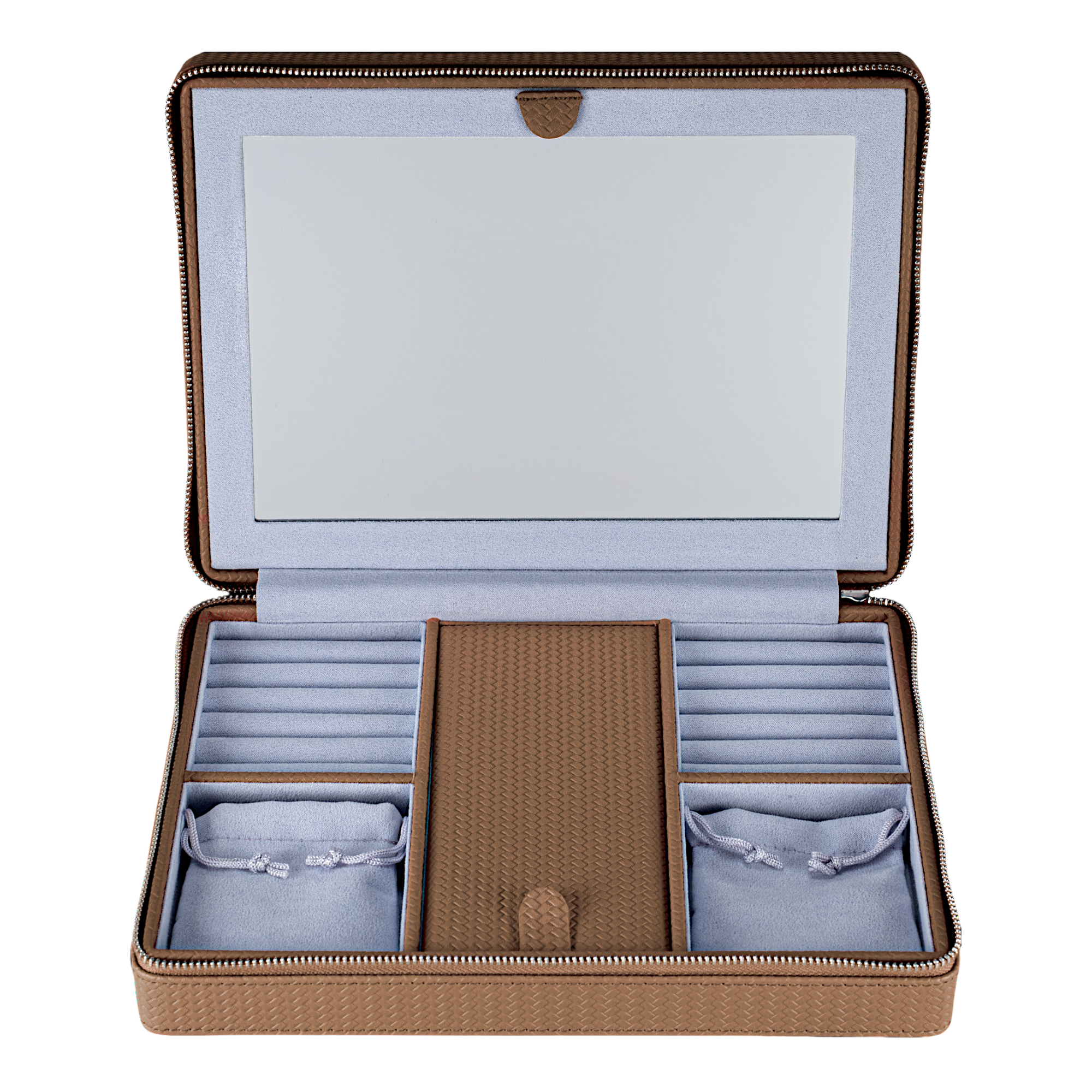 Zipper jewelry box Corbello / mocca
