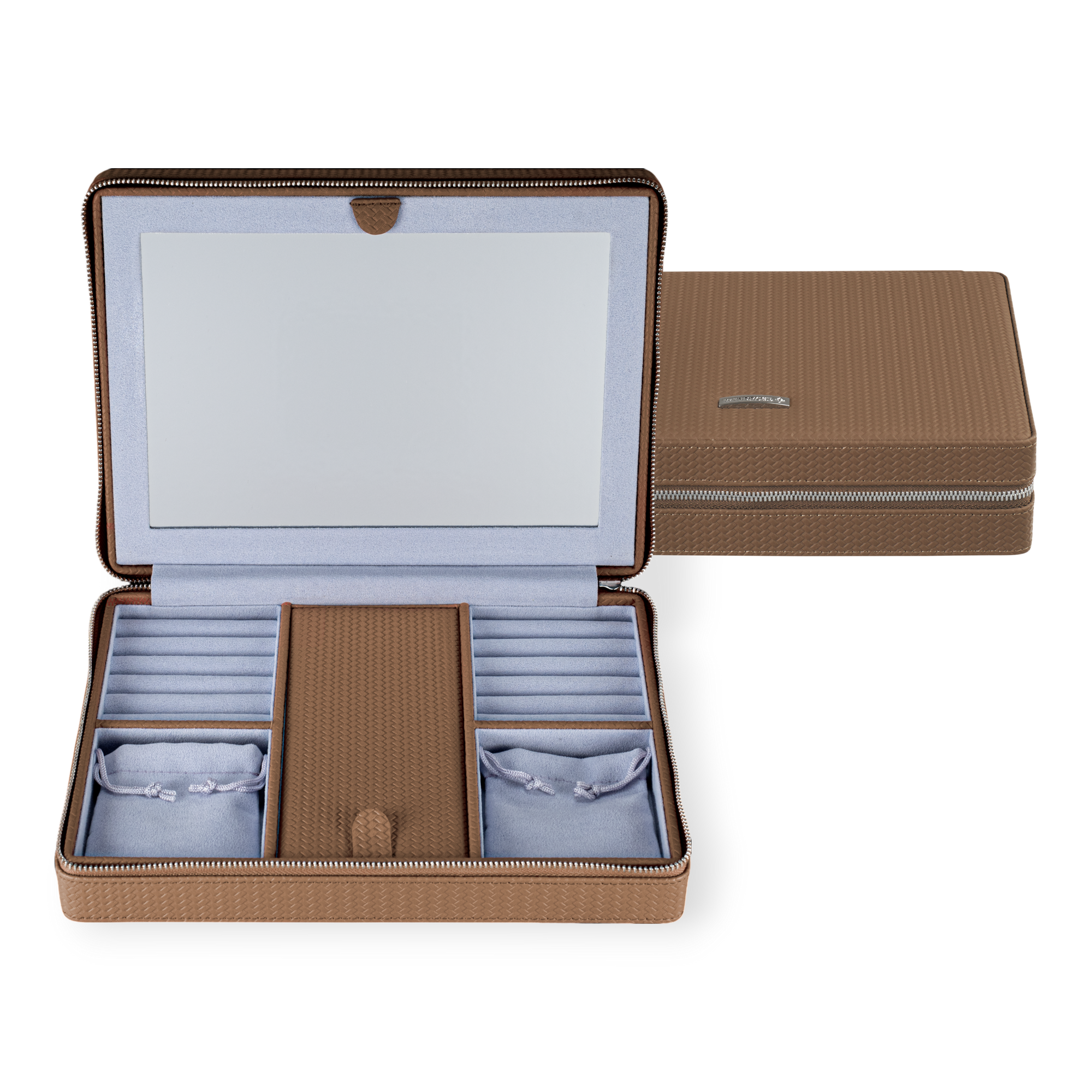 Zipper jewelry box Corbello / mocca
