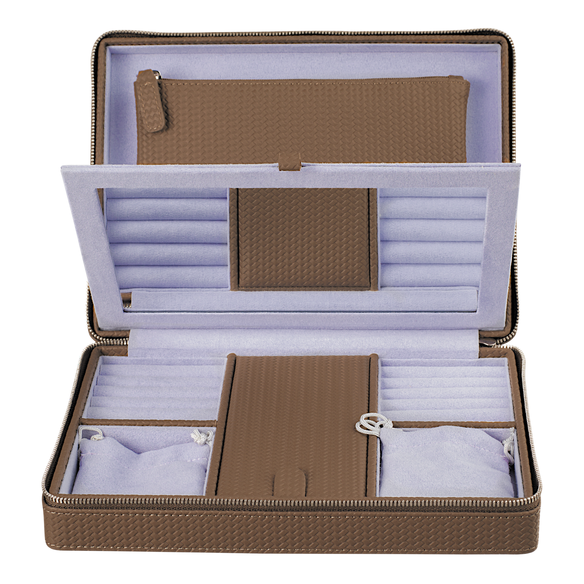 Zipper jewelry box Corbello / mocca