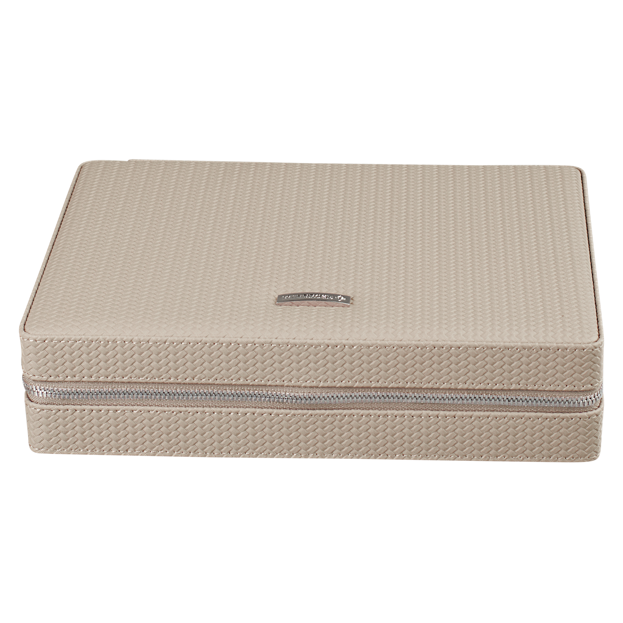 Boîte à bijoux zippée Corbello / taupe