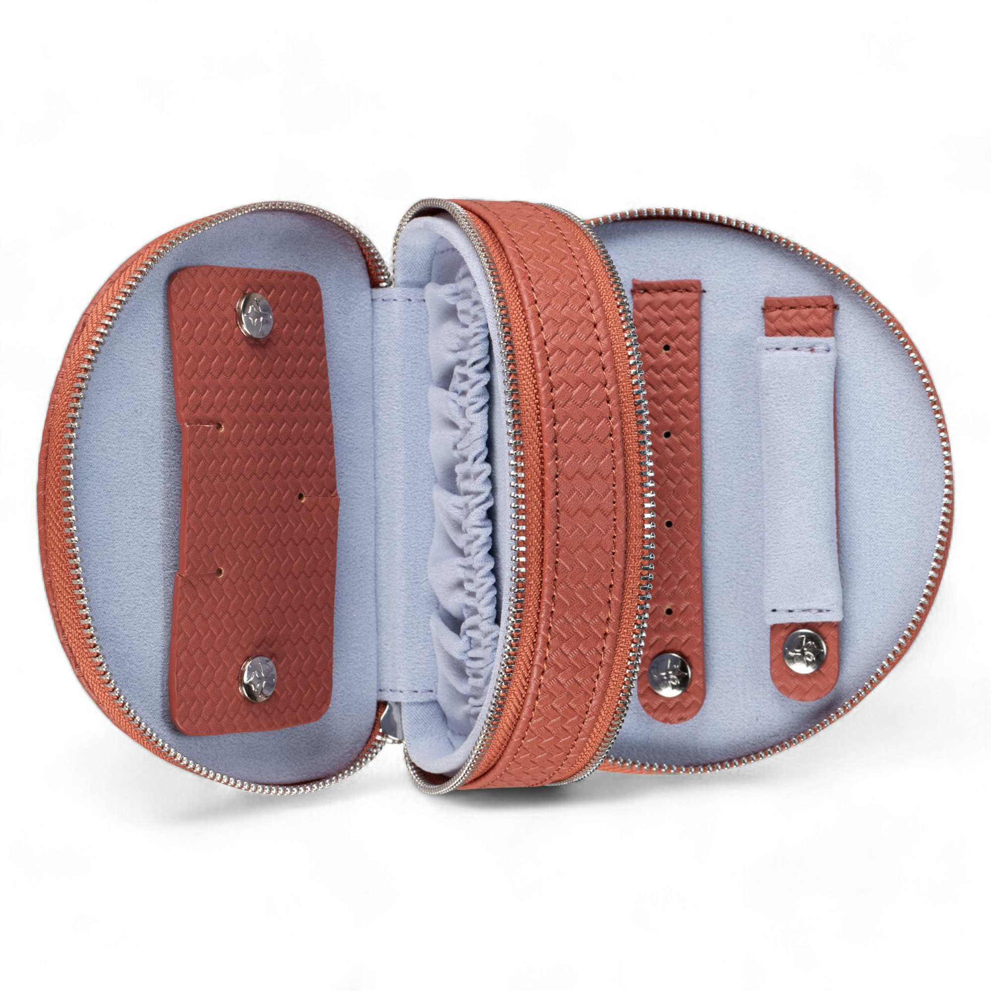 Jewelry case with zipper Corbello / terracotta
