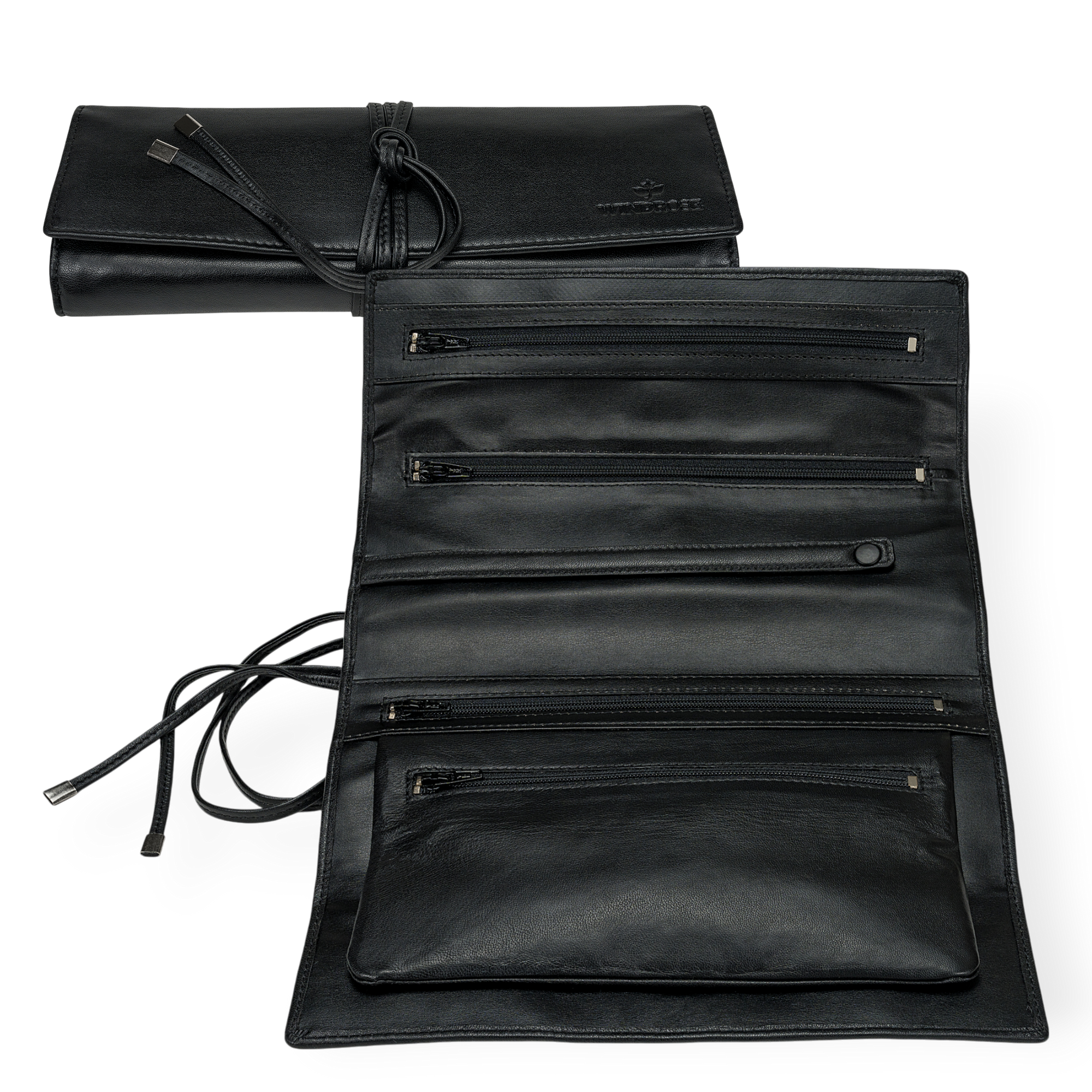 Jewelry roll nappa / black (full cowhide)