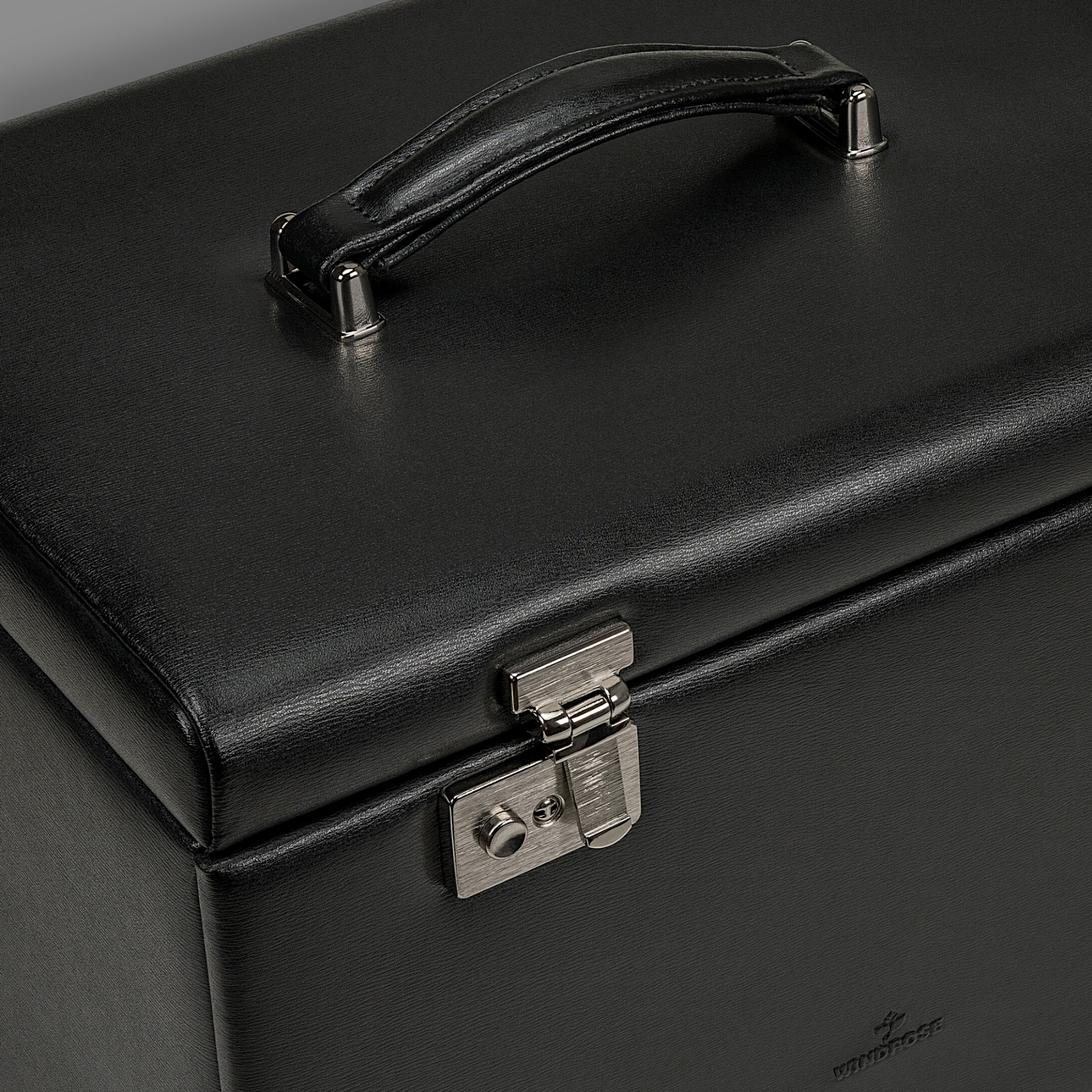 Estuche para joyas/relojes con inserción (puede utilizarse como estuche independiente) Ambiance / negro (cuero)