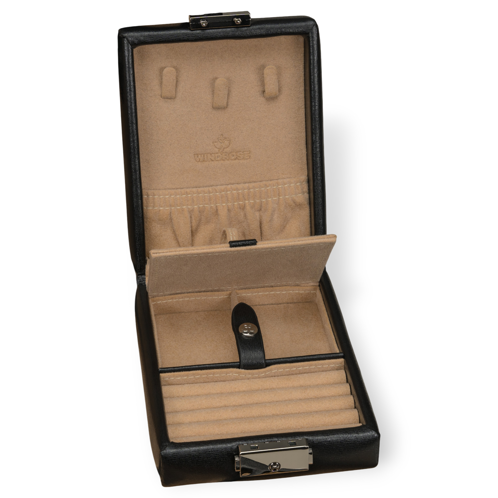 Estuche para joyas/relojes con inserción (puede utilizarse como estuche independiente) Ambiance / negro (cuero)