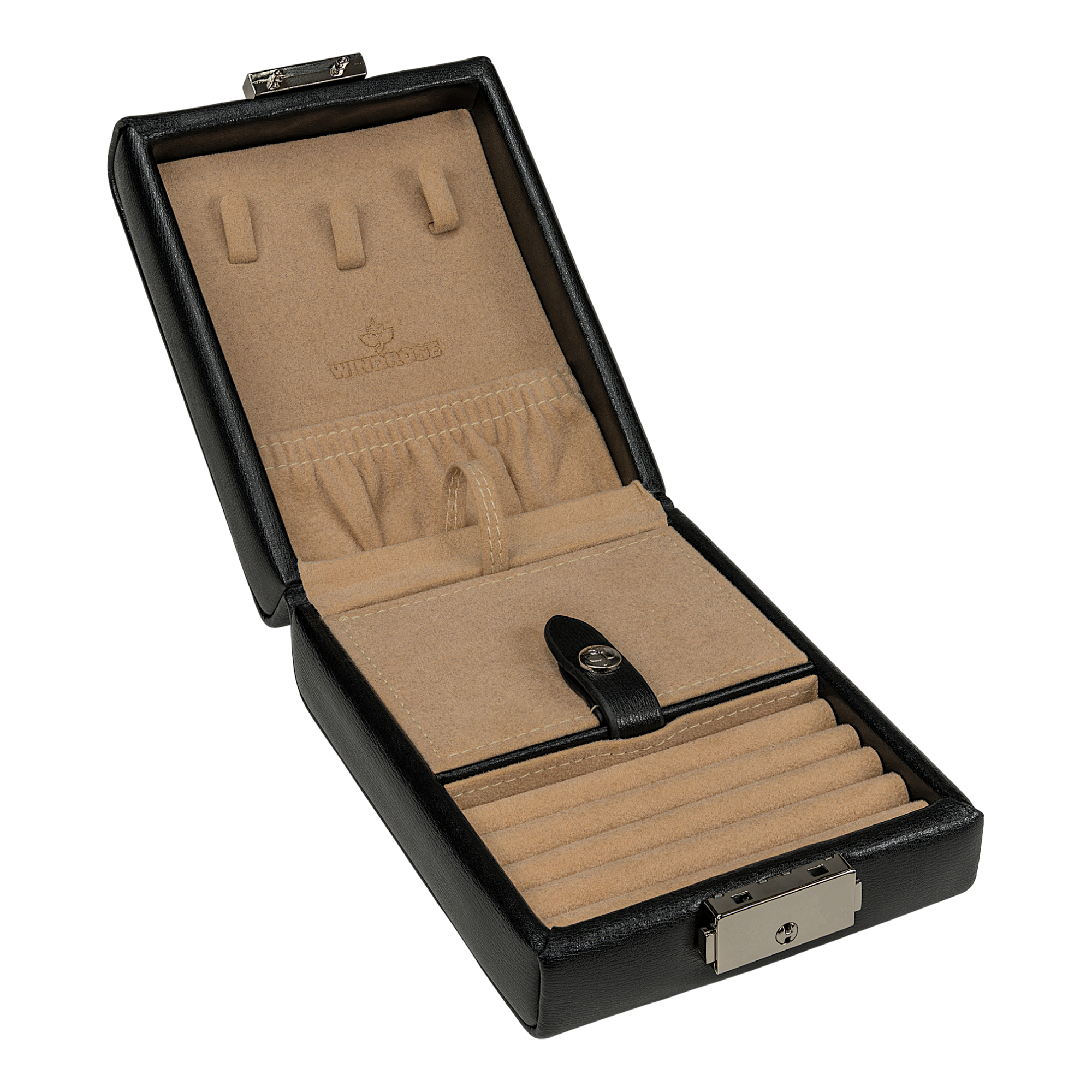 Estuche para joyas/relojes con inserción (puede utilizarse como estuche independiente) Ambiance / negro (cuero)
