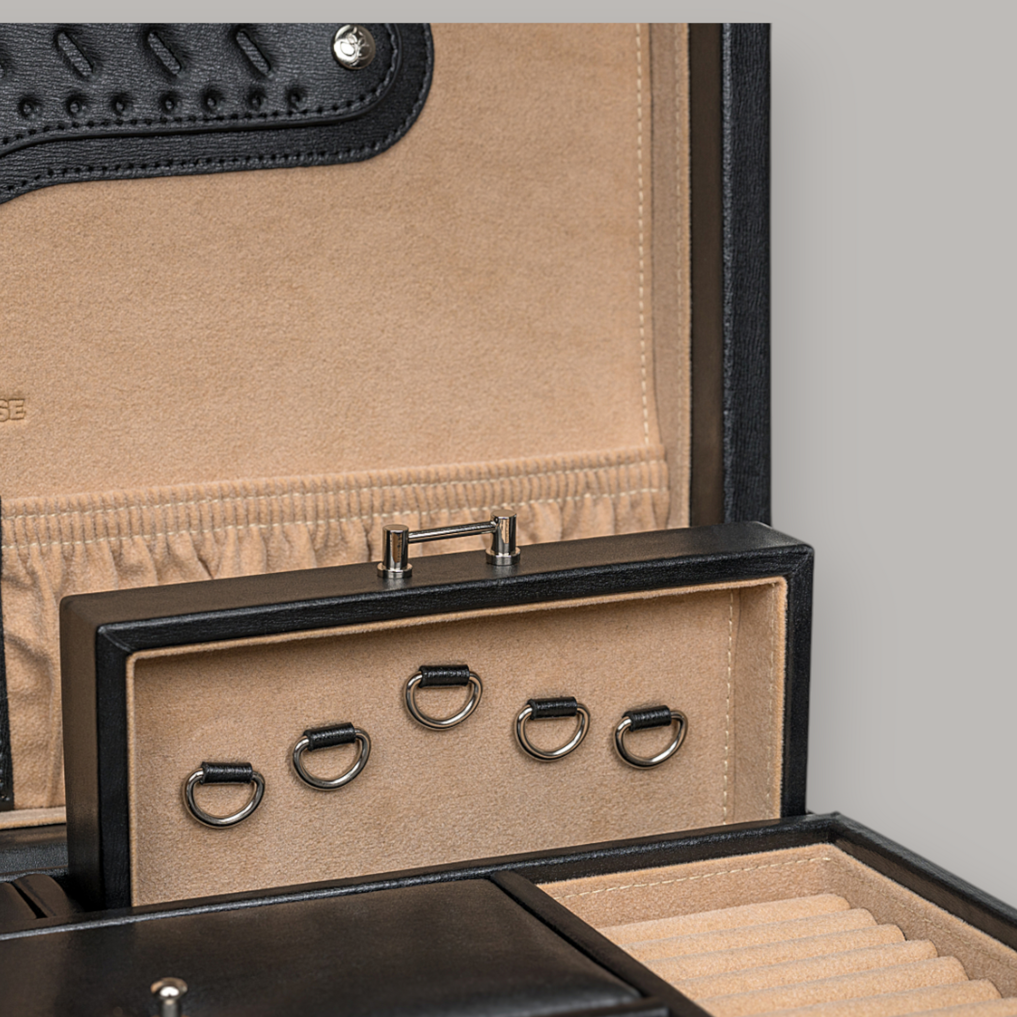 Ambiance jewelry / watch case / black (leather)
