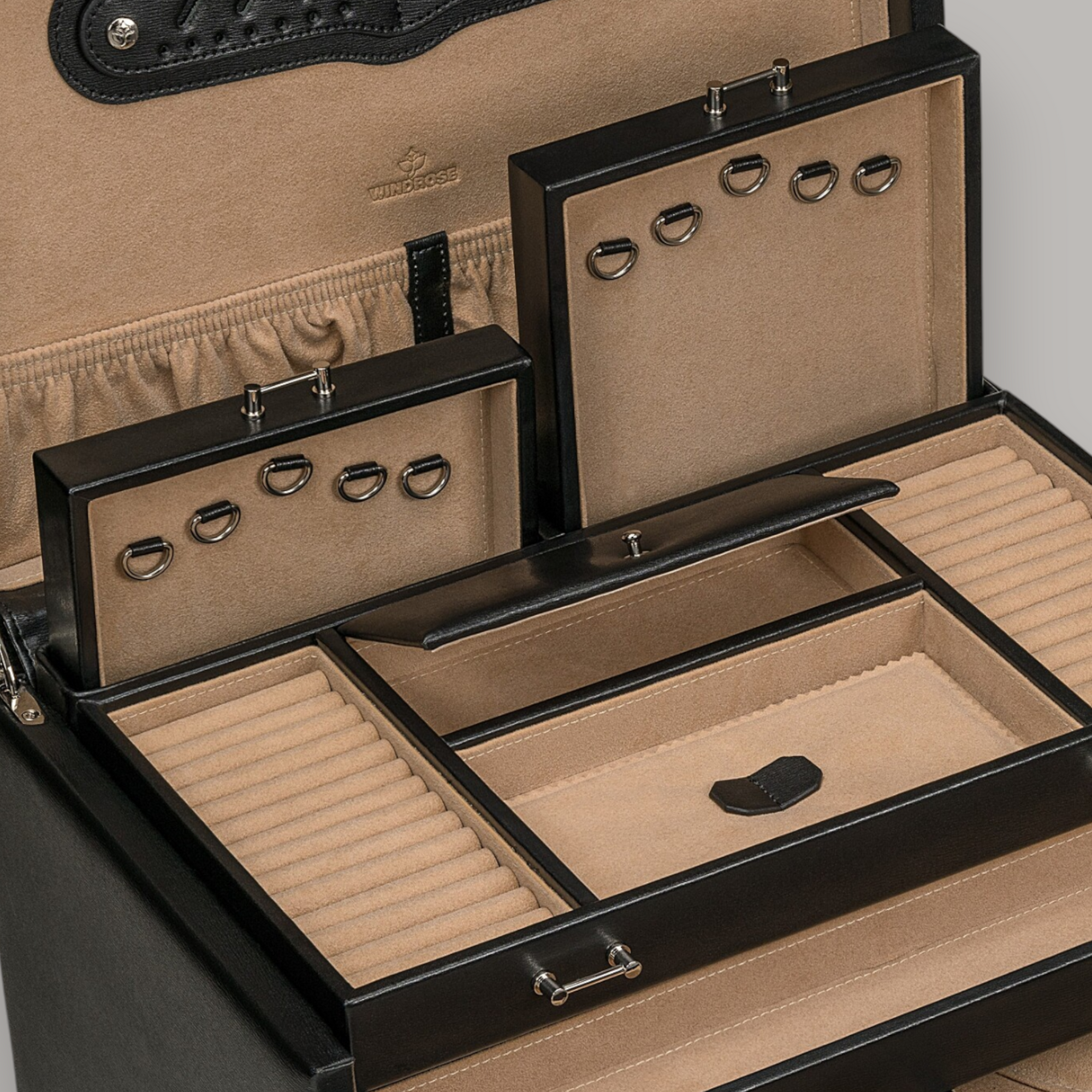 Ambiance jewelry / watch case / black (leather)