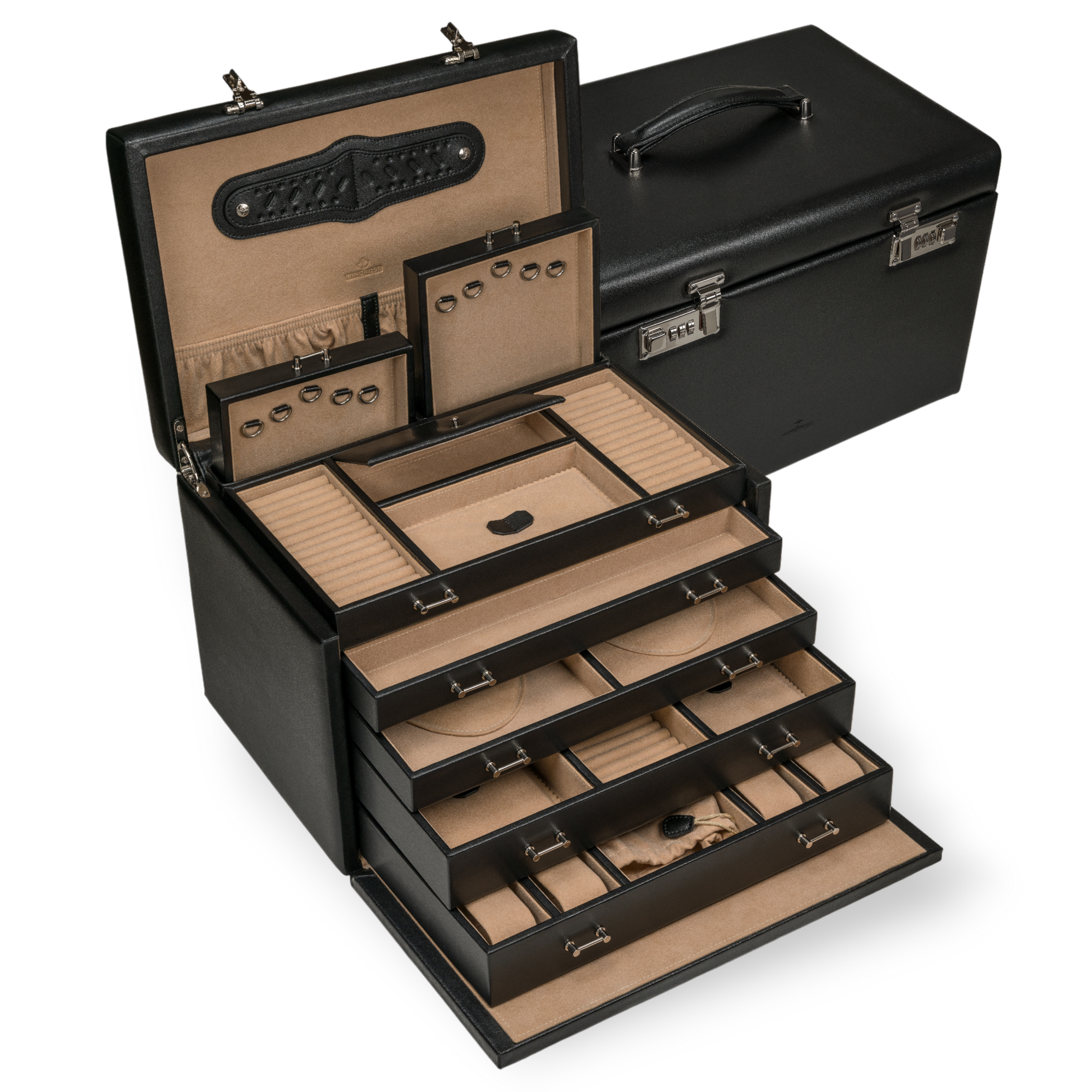 Ambiance jewelry / watch case / black (leather)