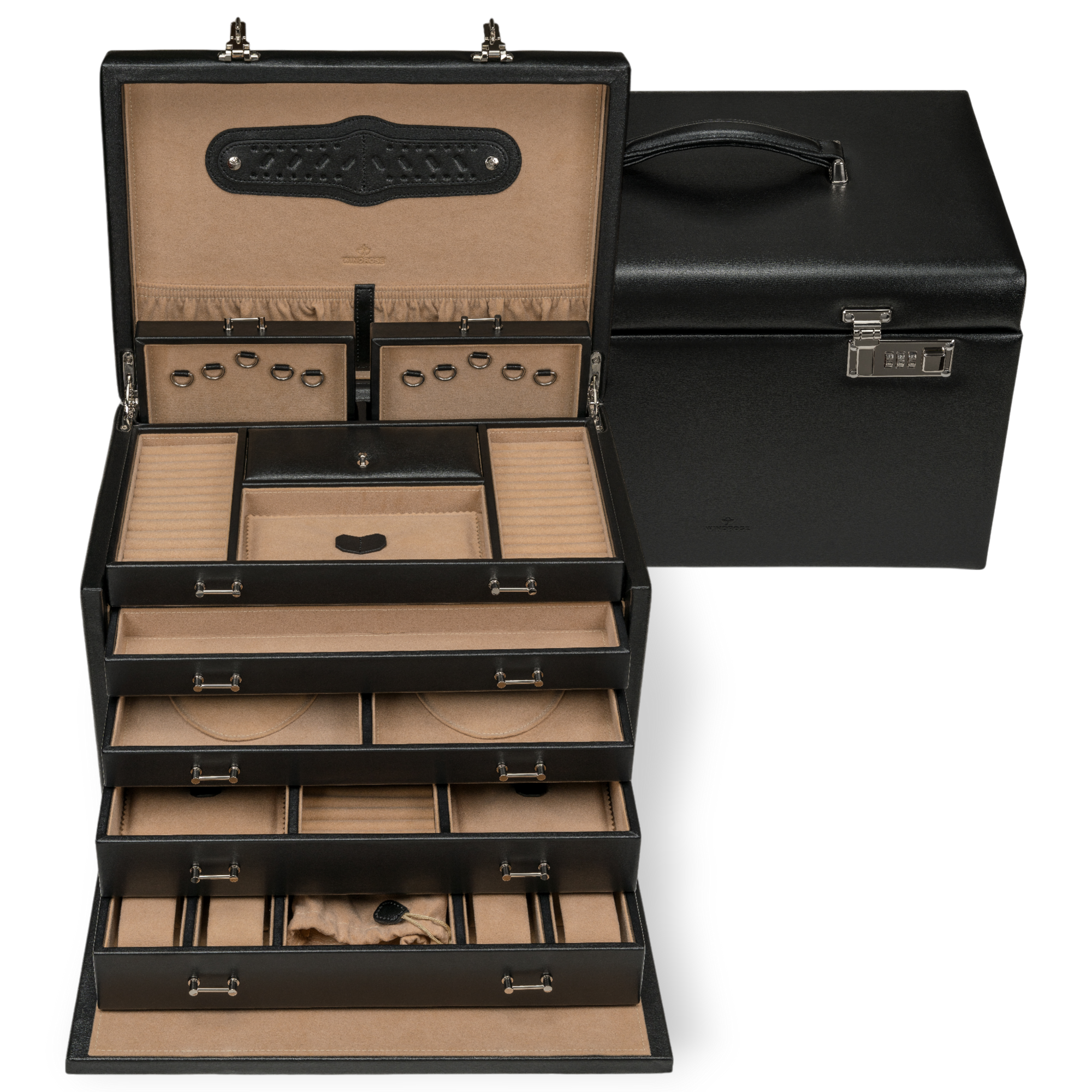 Ambiance jewelry / watch case / black (leather)