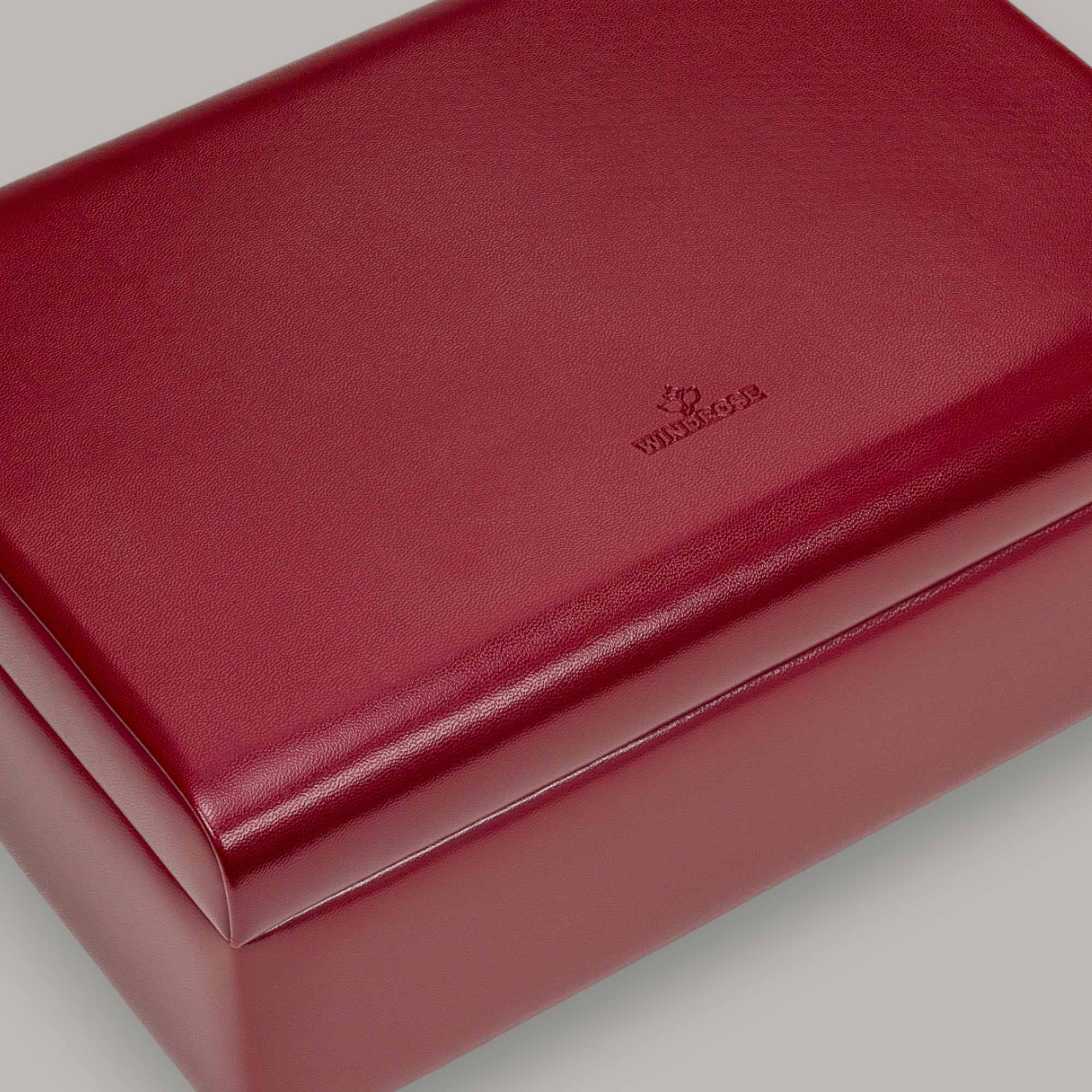 Charm box with 2 removable inserts Merino / red