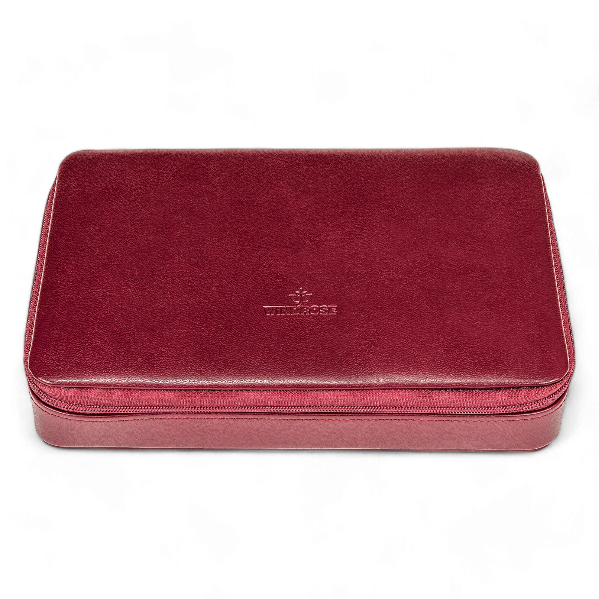 Charm box for travel Merino / red