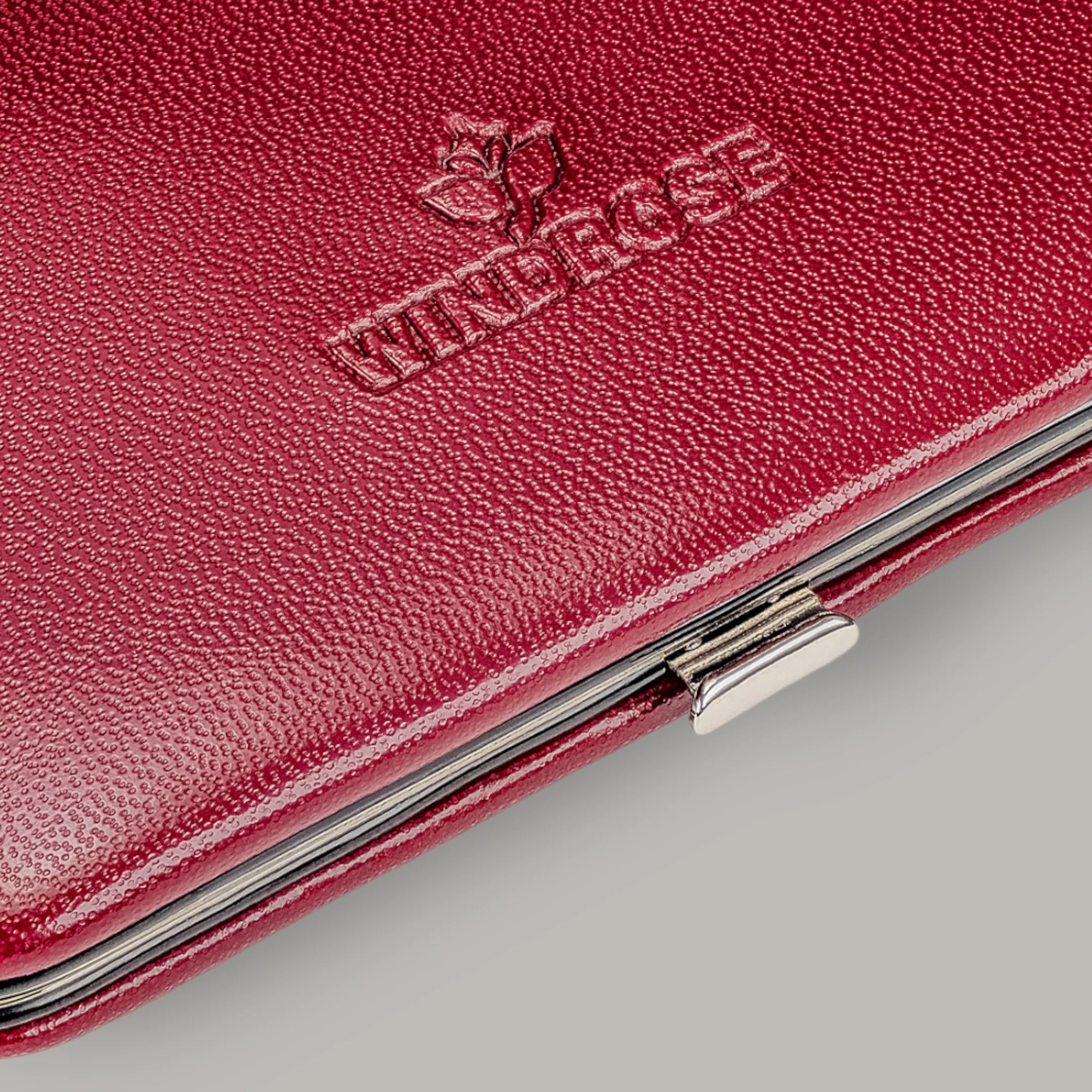 Astuccio per manicure 4 pezzi Merino / rosso