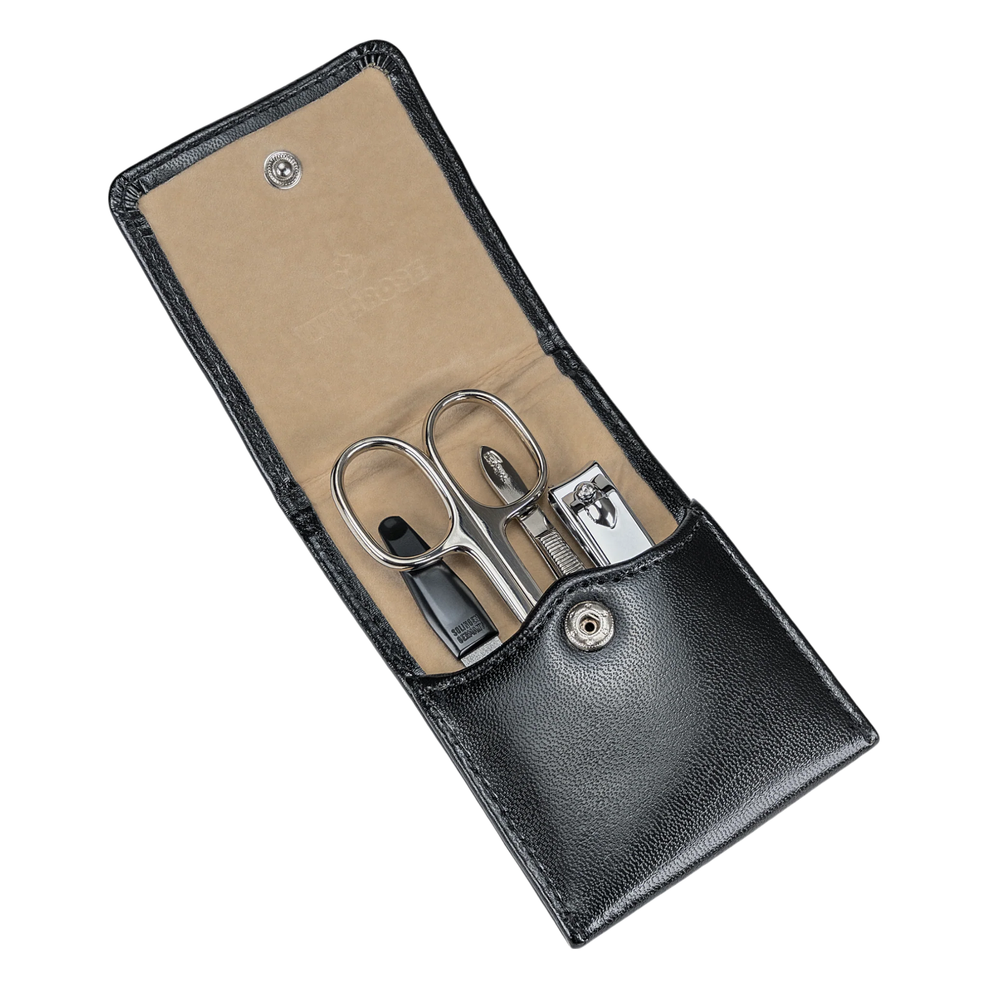 4-delige manicurekoffer Merino / zwart