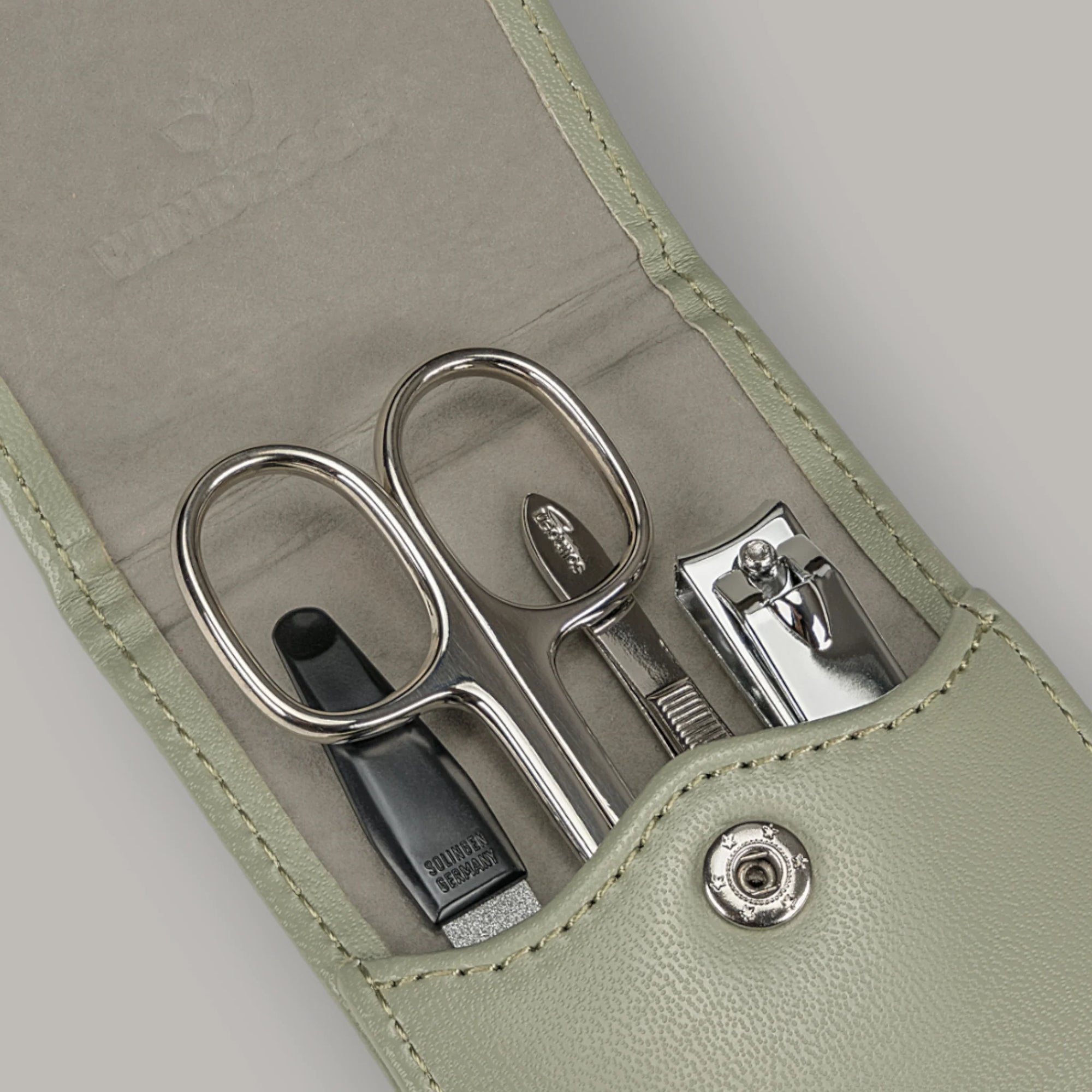 Estuche de manicura de 4 piezas Merino Moda / salvia