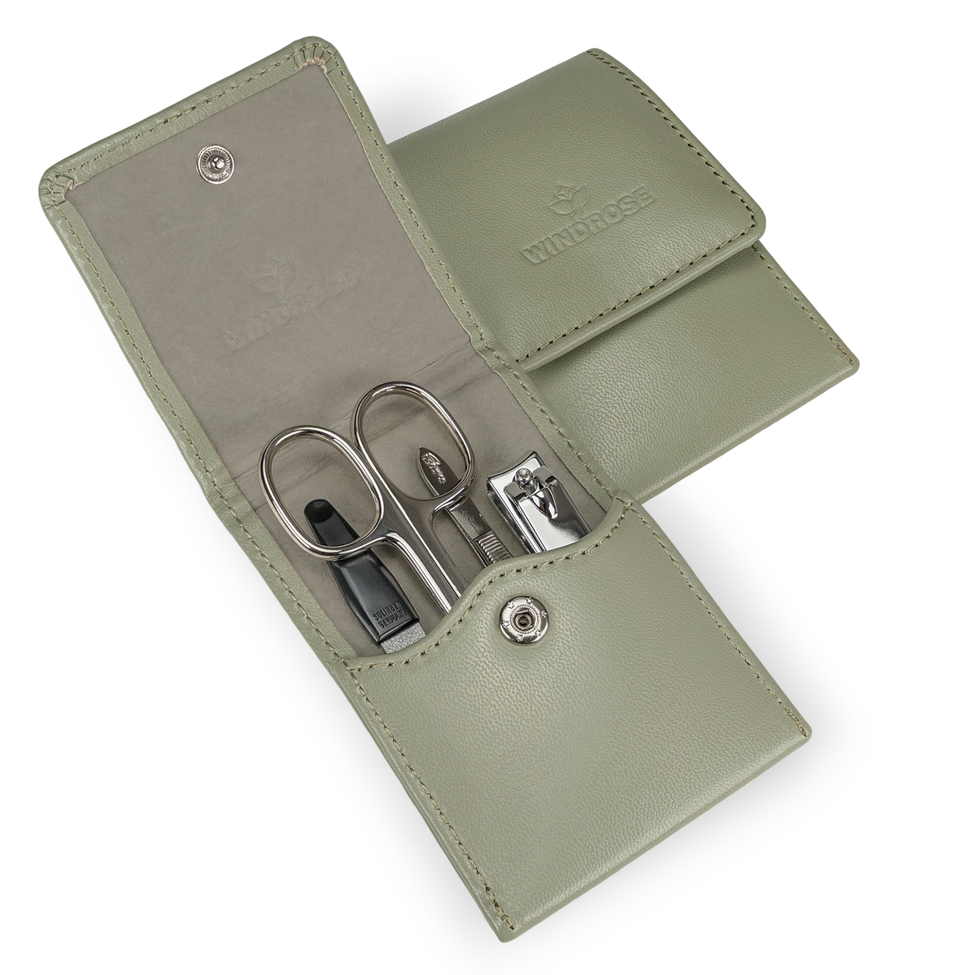 Estuche de manicura de 4 piezas Merino Moda / salvia