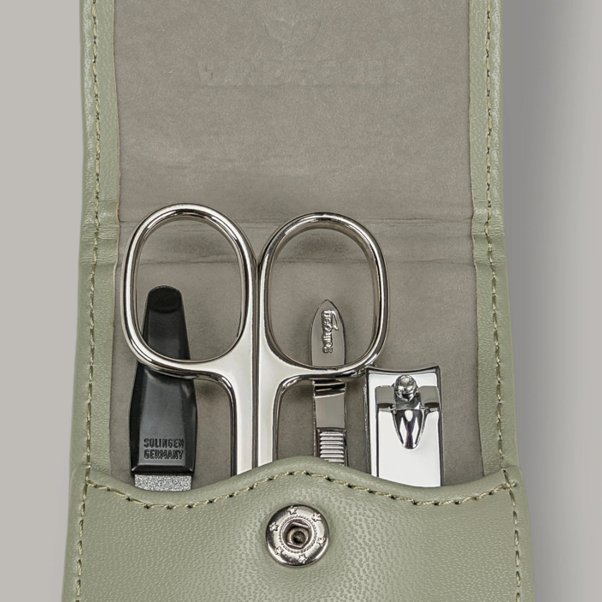 Estuche de manicura de 4 piezas Merino Moda / salvia