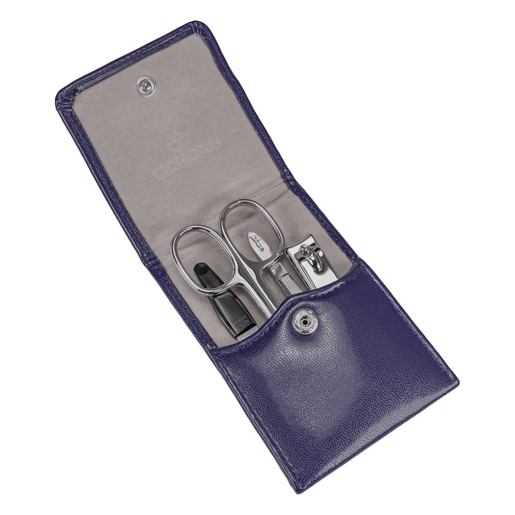 4-częściowe etui do manicure Merino Moda / ciemnoniebieskie