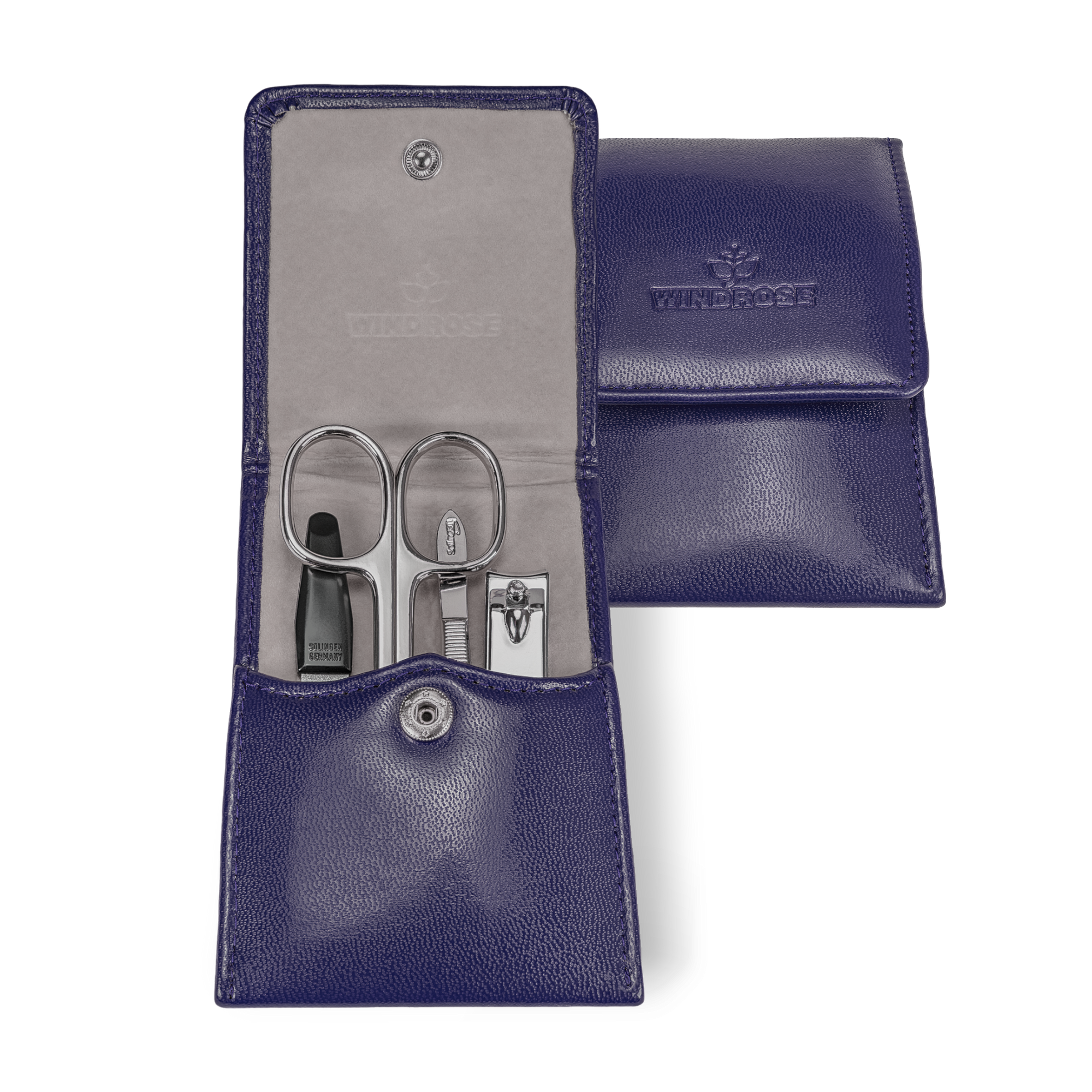 4-częściowe etui do manicure Merino Moda / ciemnoniebieskie
