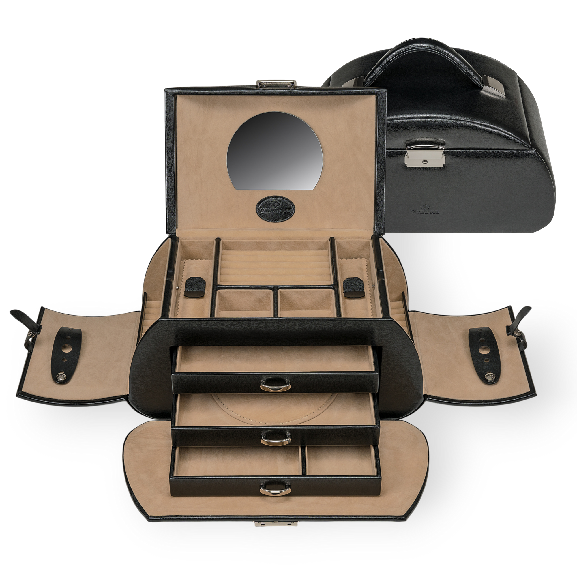 Jewelry case Merino / black