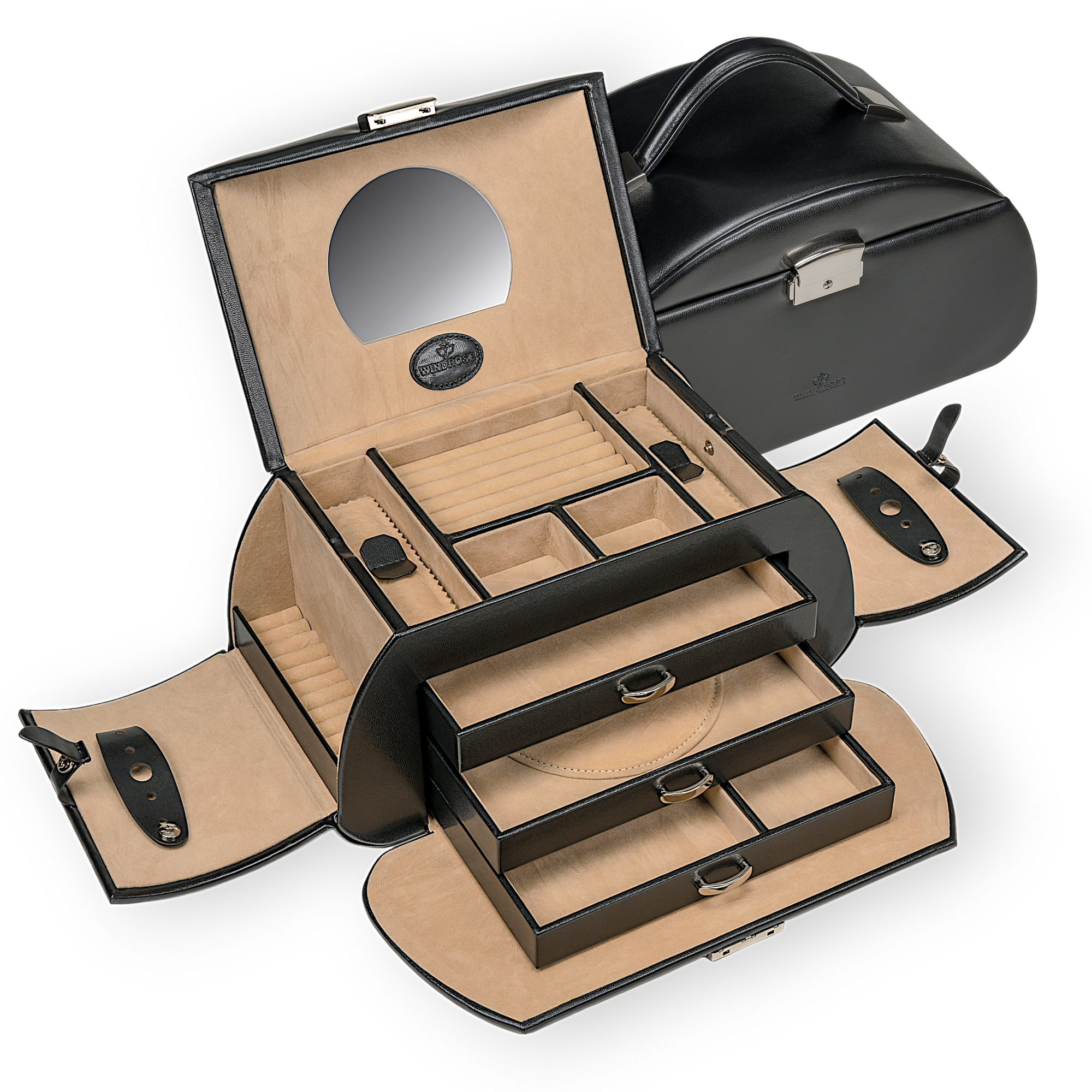 Jewelry case Merino / black