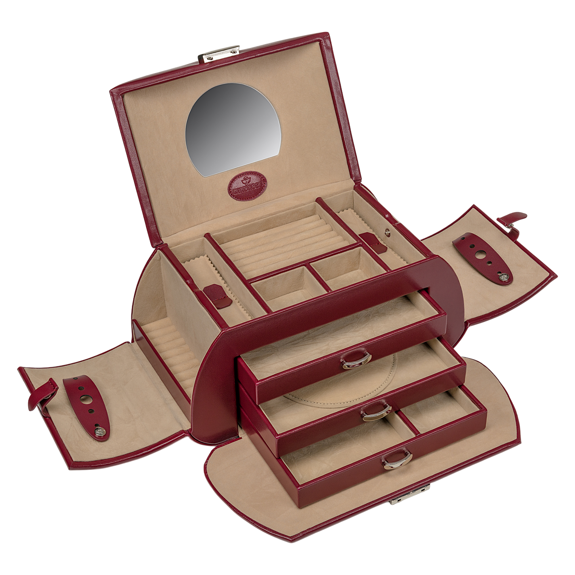 Merino / red jewelry case