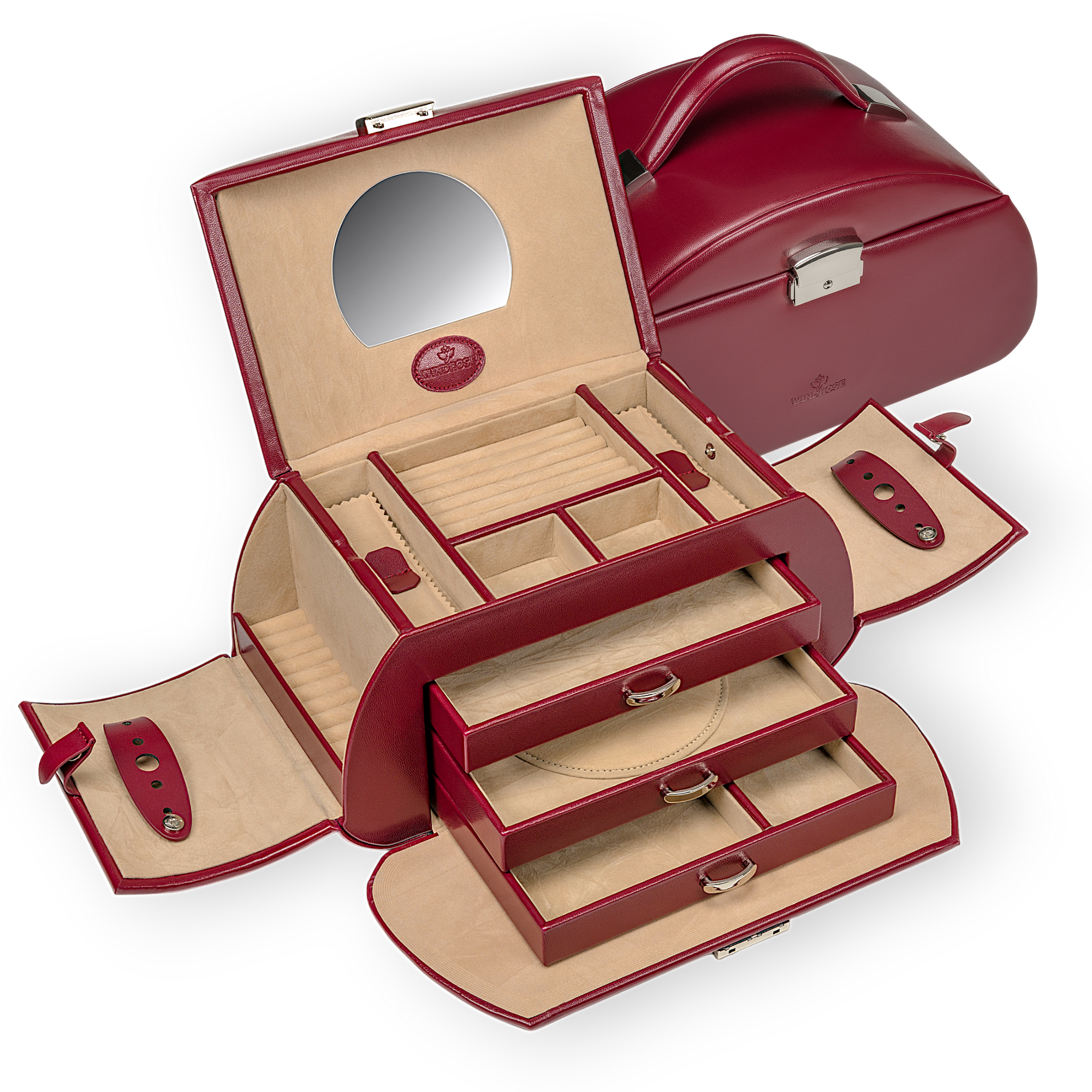 Merino / red jewelry case