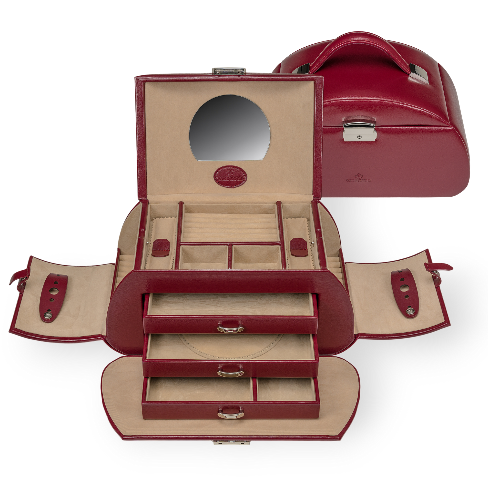 Merino / red jewelry case