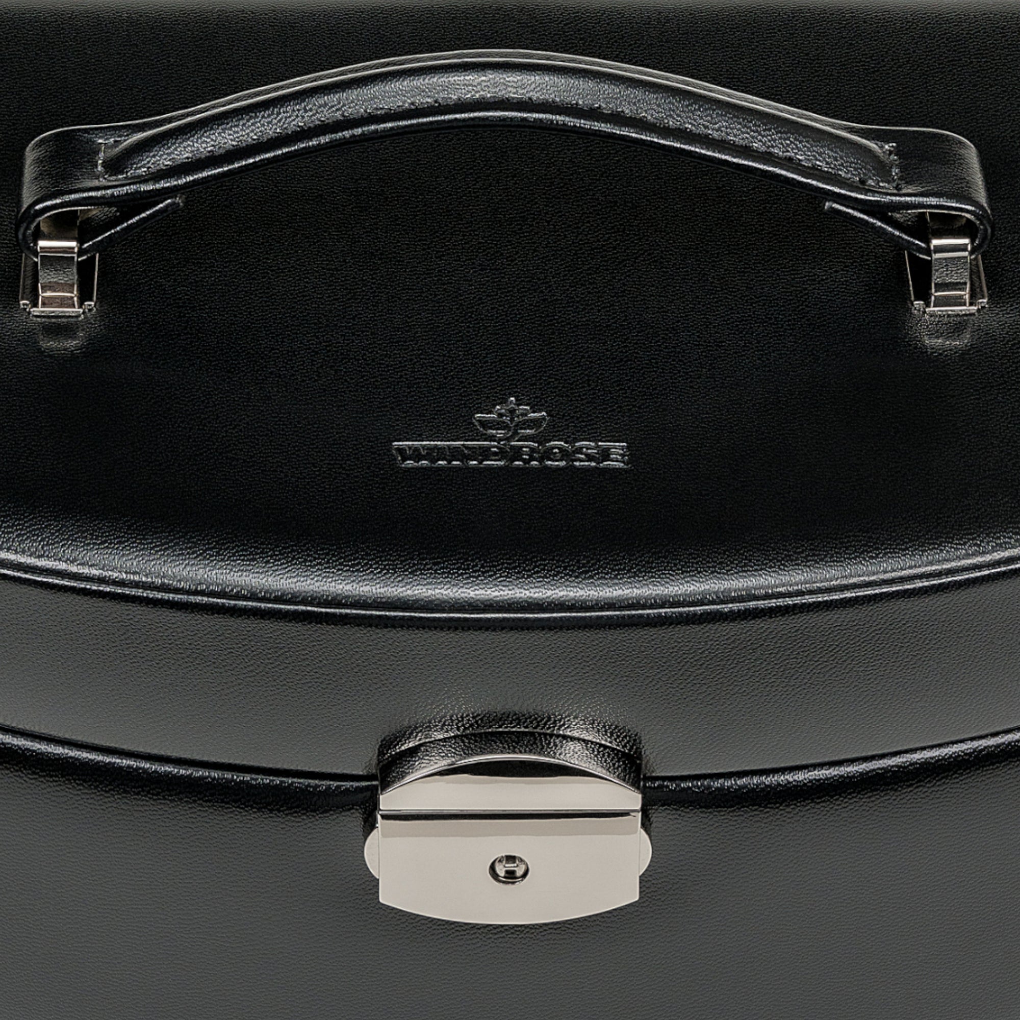 Estojo automático para jóias com encaixe de viagem Merino / preto