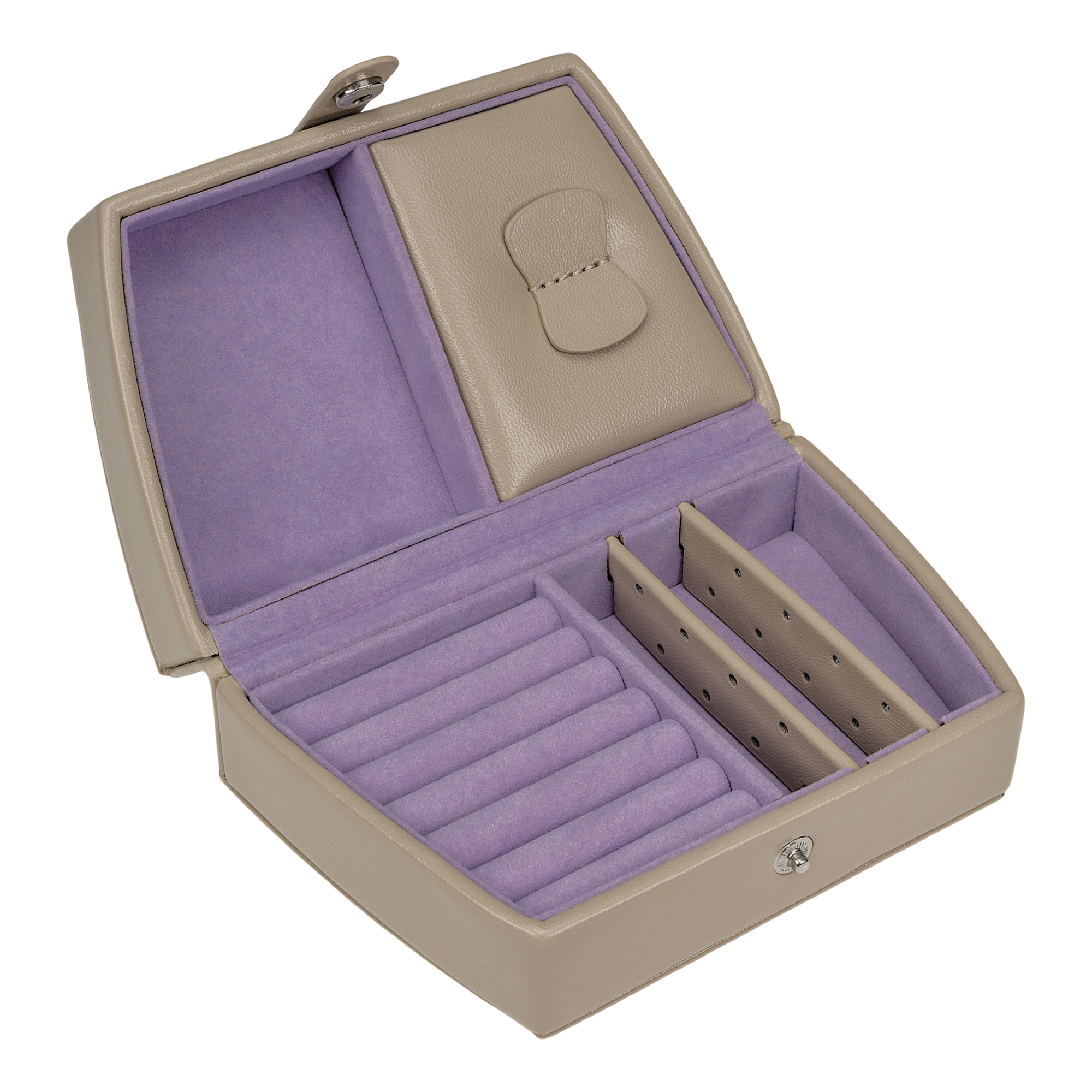 Automatic jewelry case with travel insert Merino Moda / beige