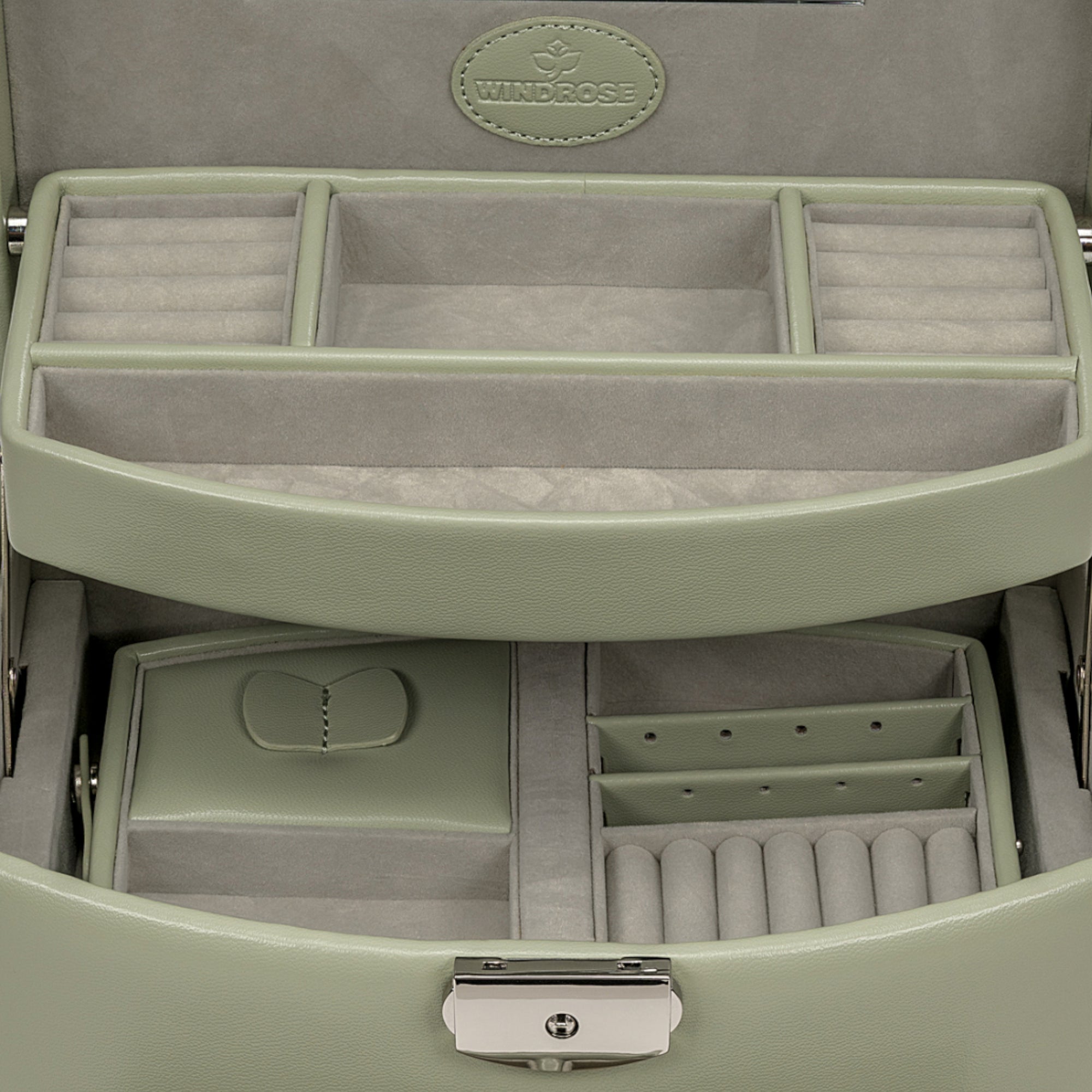 Portagioie automatico con inserto da viaggio Merino Moda / salvia