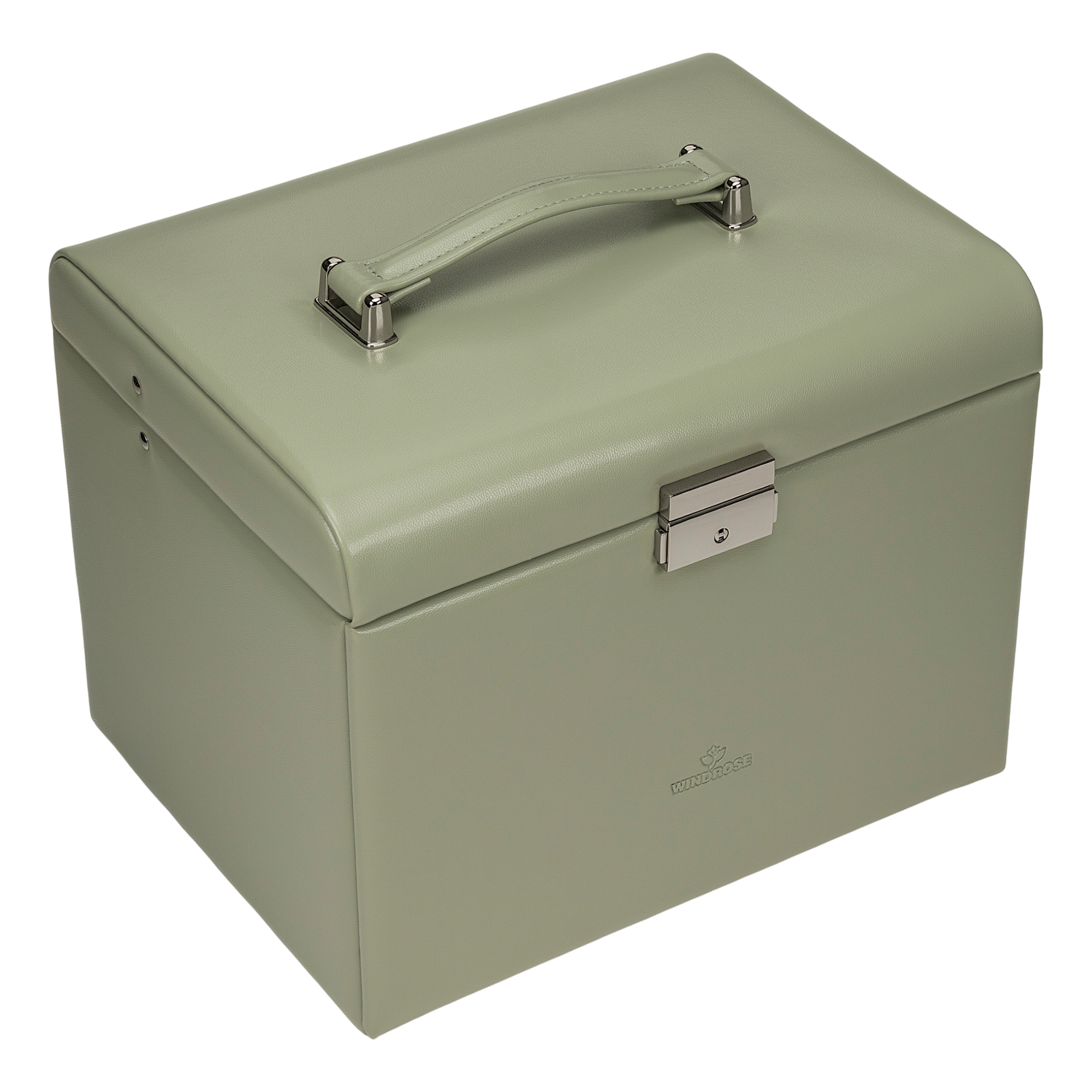 Jewelry case with integrated jewelry bag Merino Moda / sage