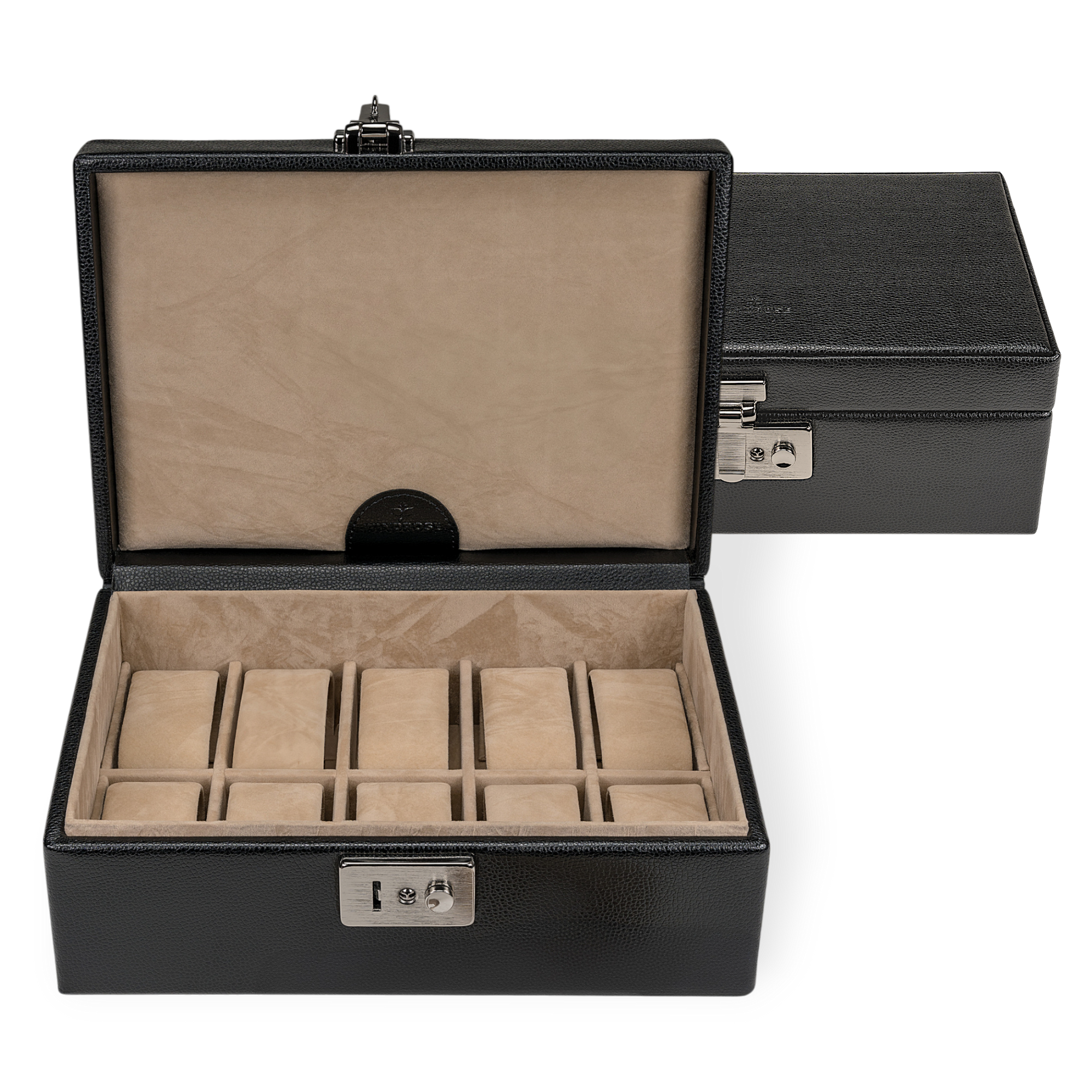 Estuche para reloj Beluga / negro (cuero)