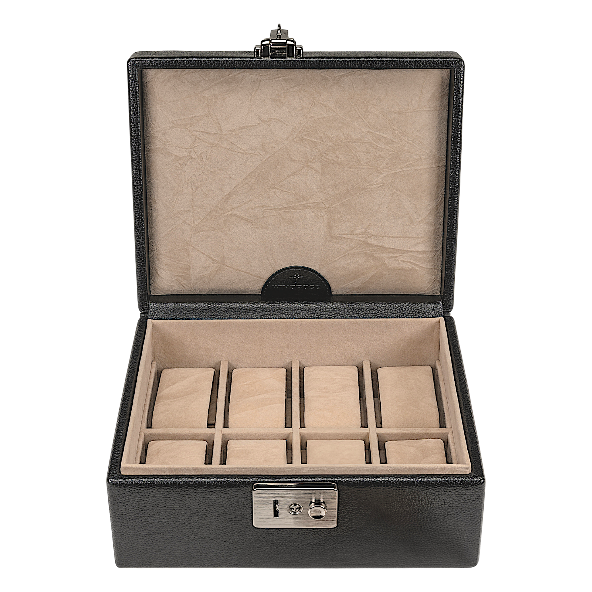 Estuche para relojes Beluga / negro (cuero)