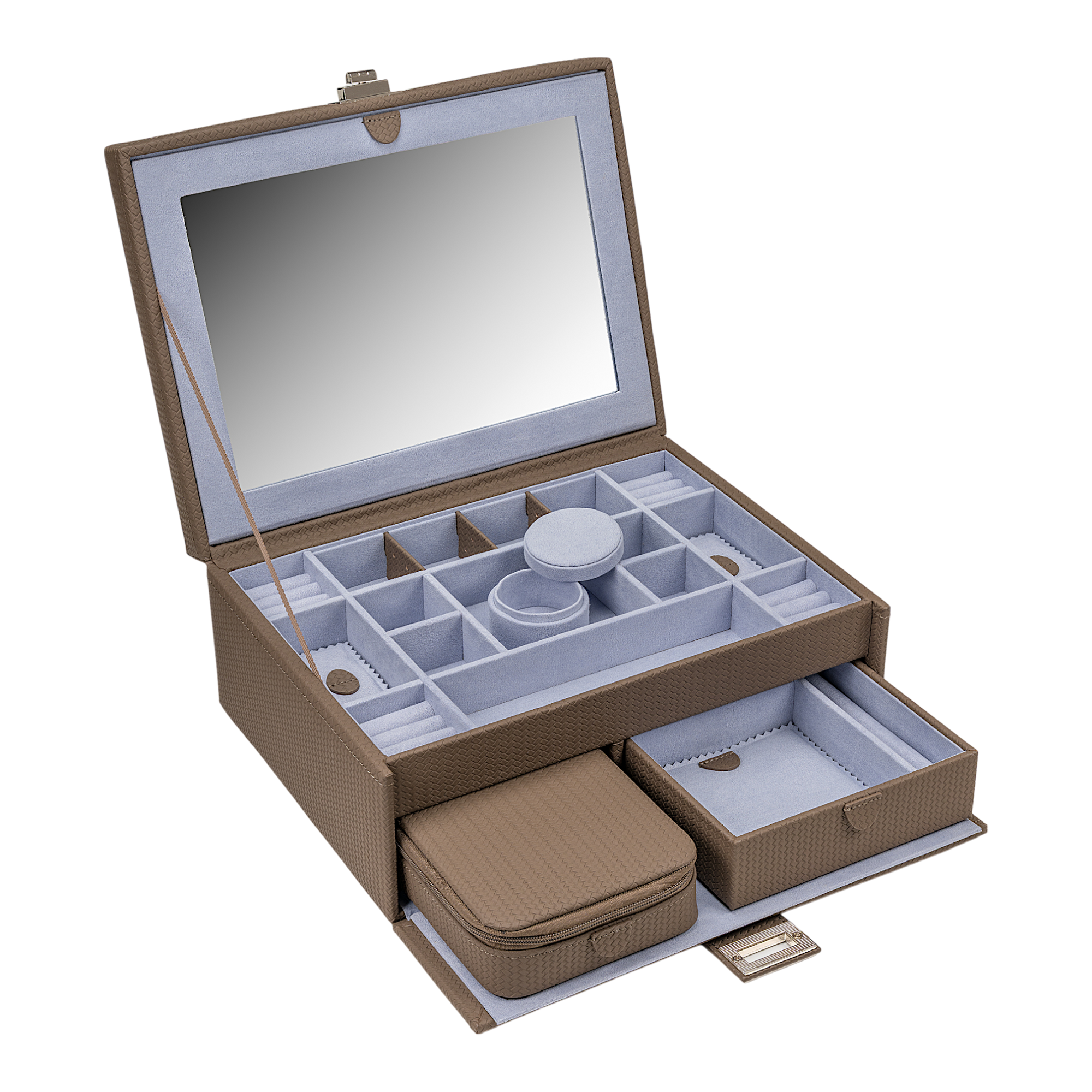 Coffret à bijoux L avec insert Corbello / mocca