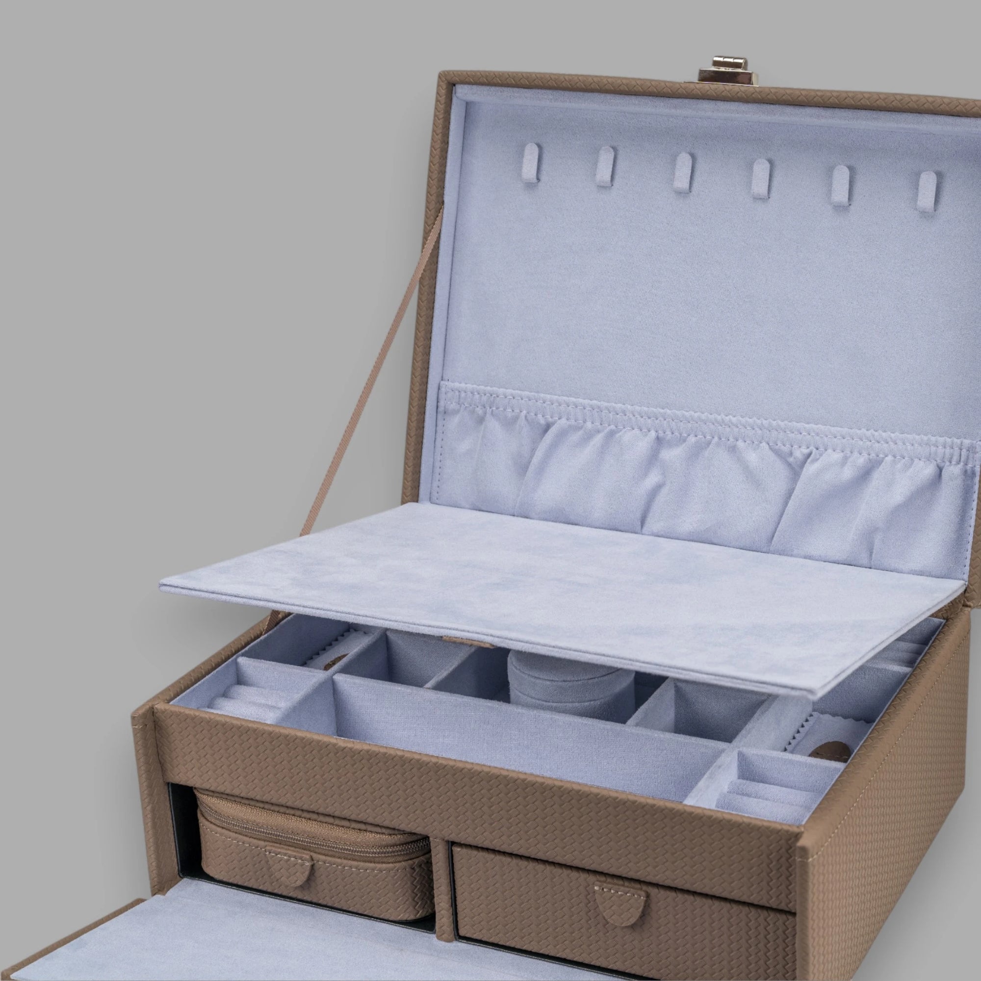 Coffret à bijoux L avec insert Corbello / mocca