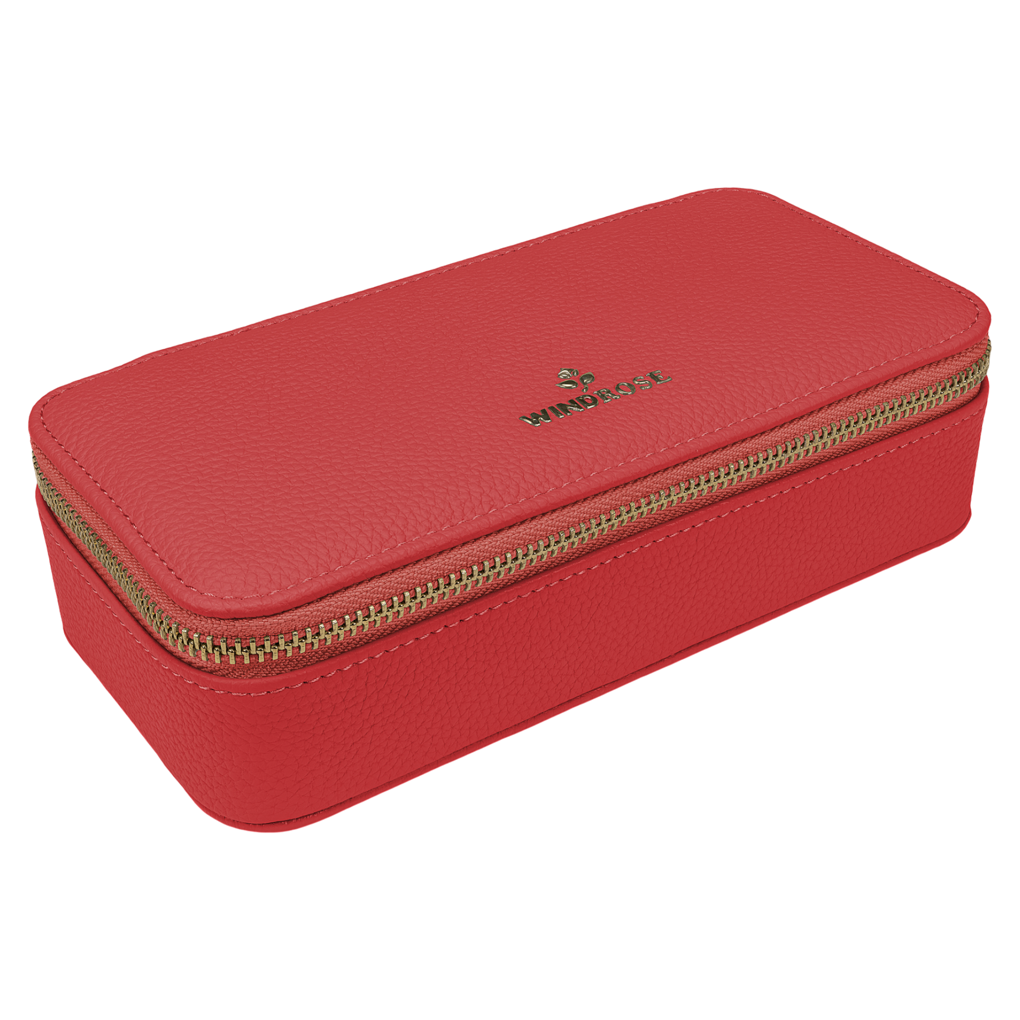 Étui à bijoux M avec fermeture éclair Aurora / corail