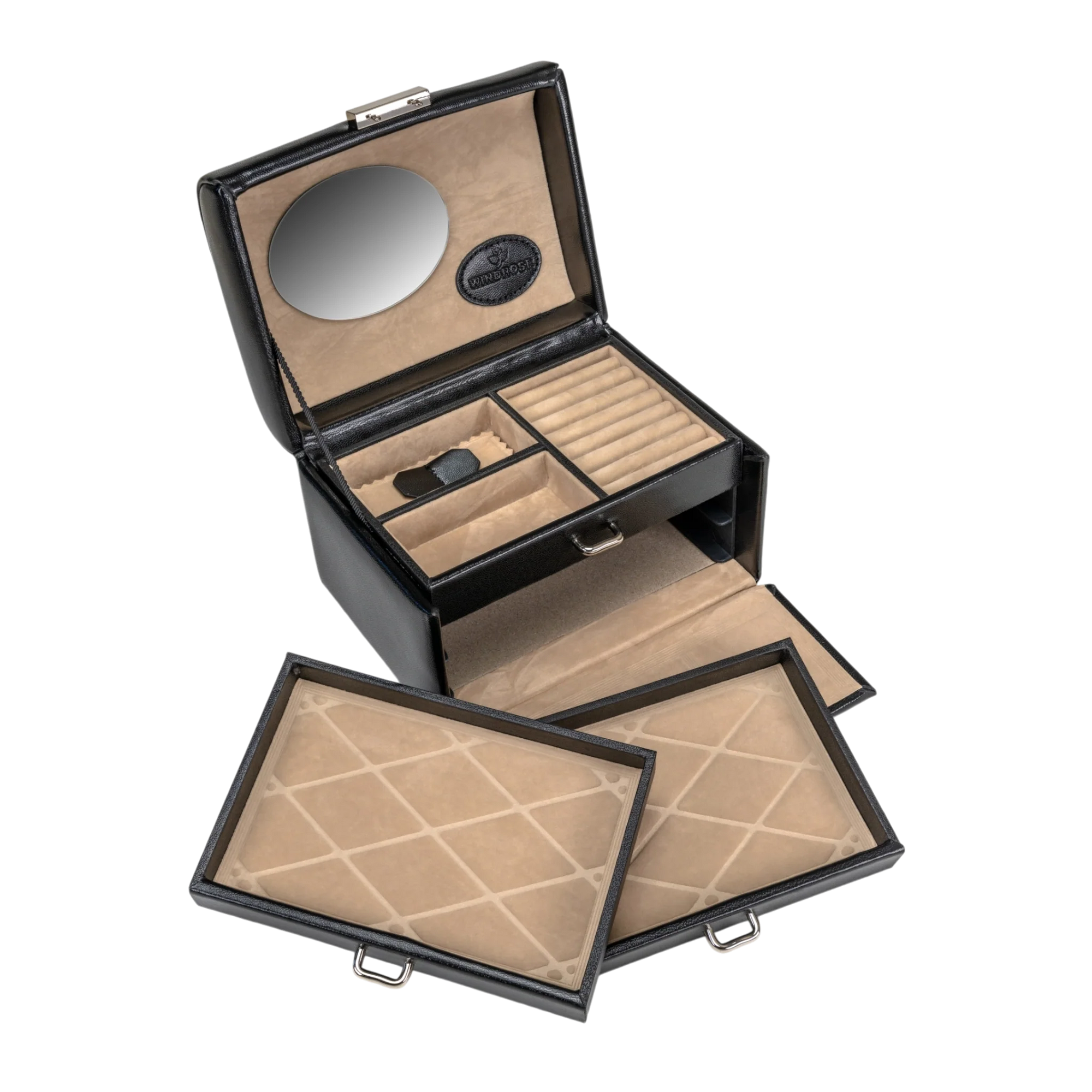 small jewelry case Merino / black