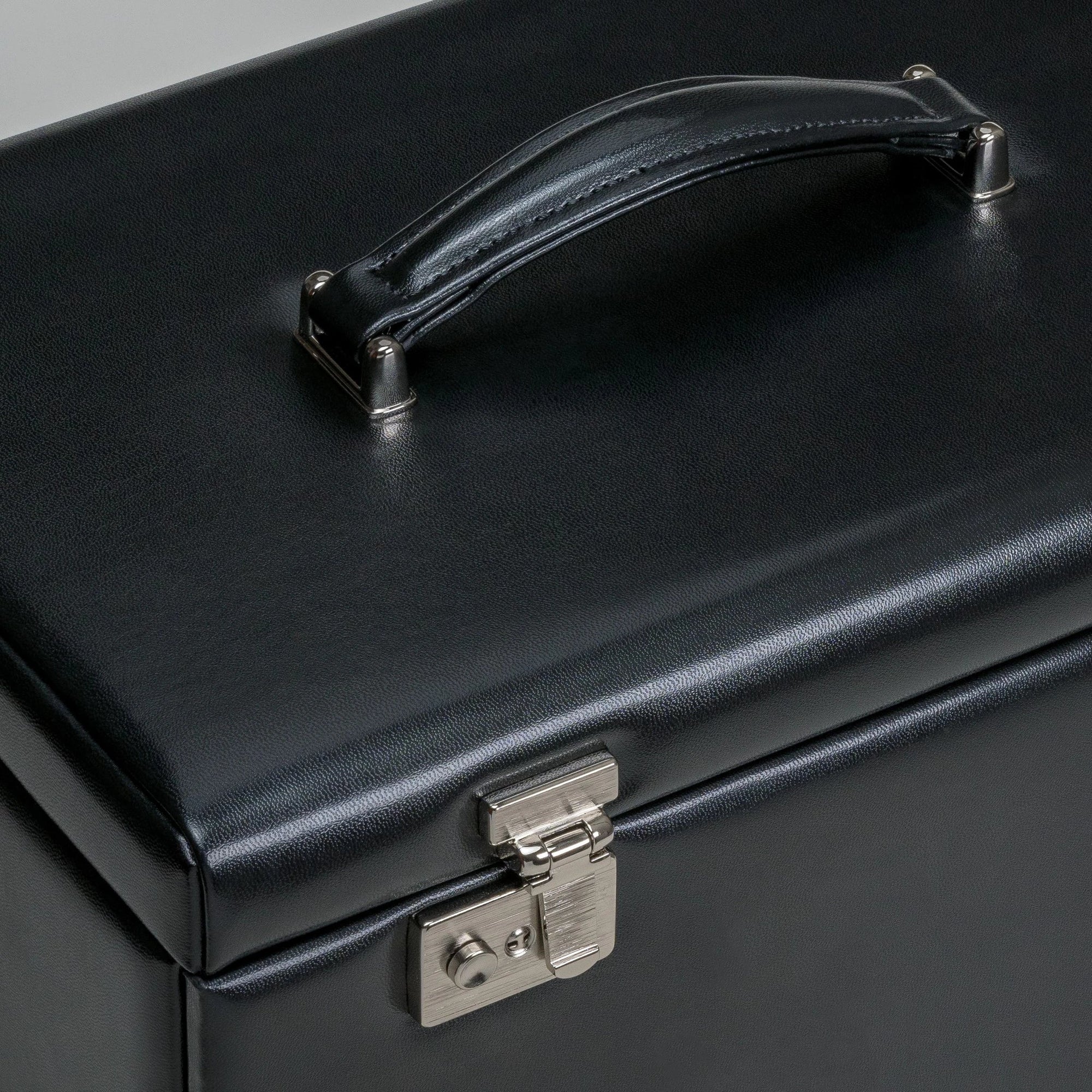 Jewelry case XXL with integrated jewelry bag Merino / black