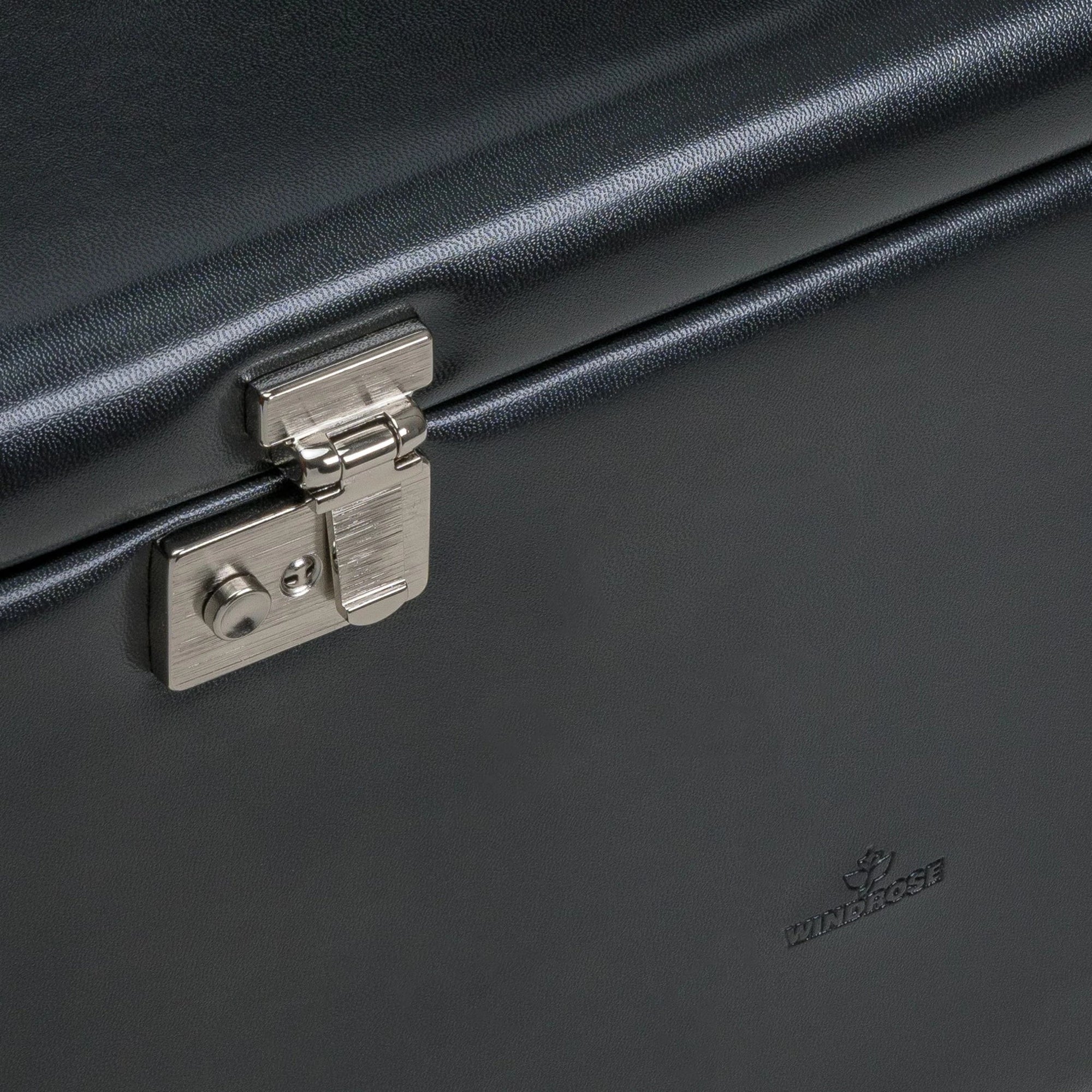 Jewelry case XXL with integrated jewelry bag Merino / black