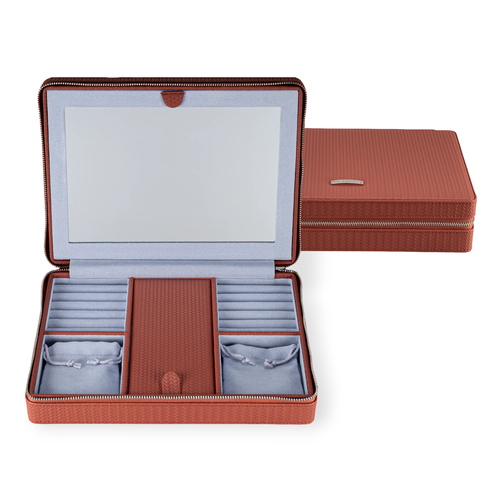 Zipper jewelry box Corbello / terracotta