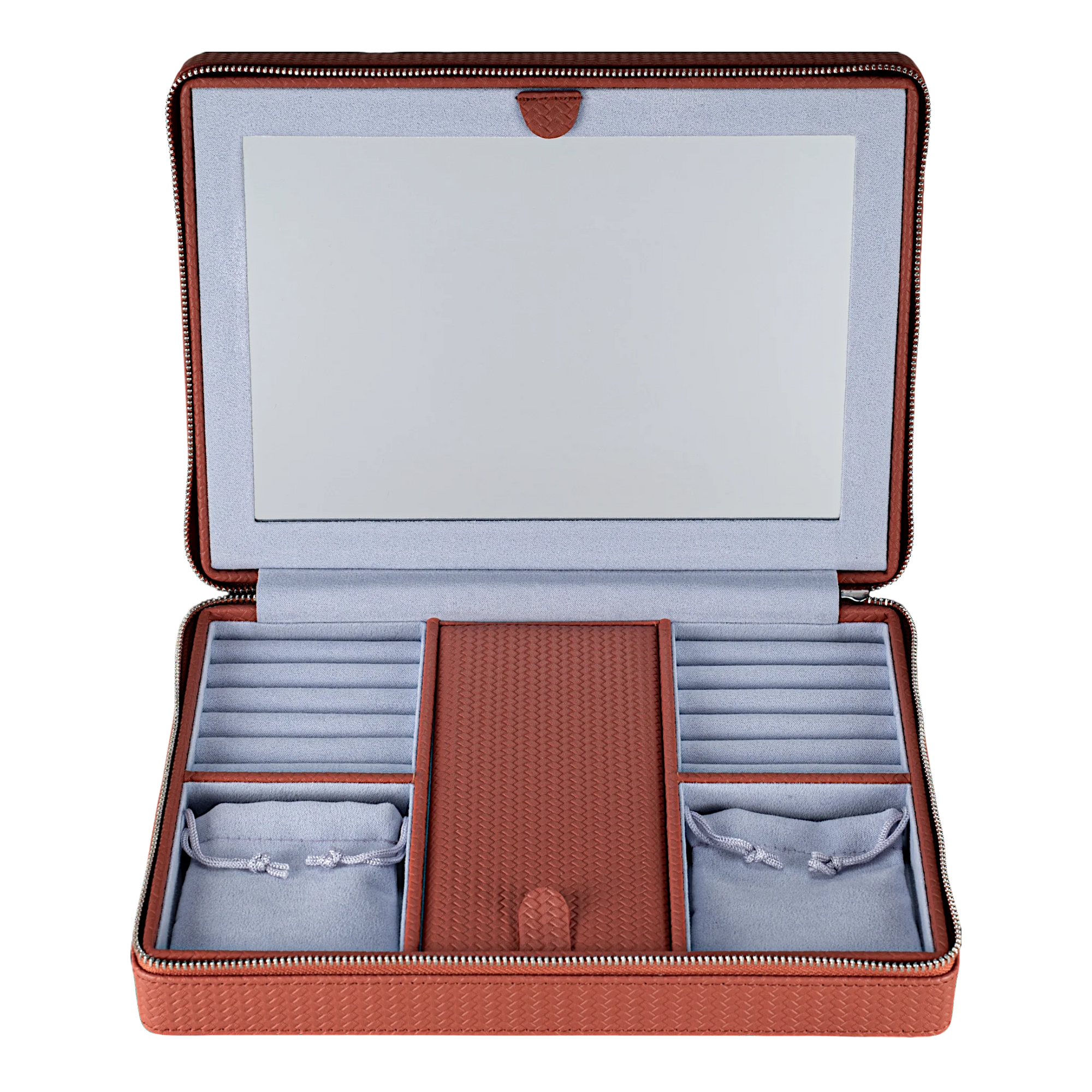 Zipper jewelry box Corbello / terracotta