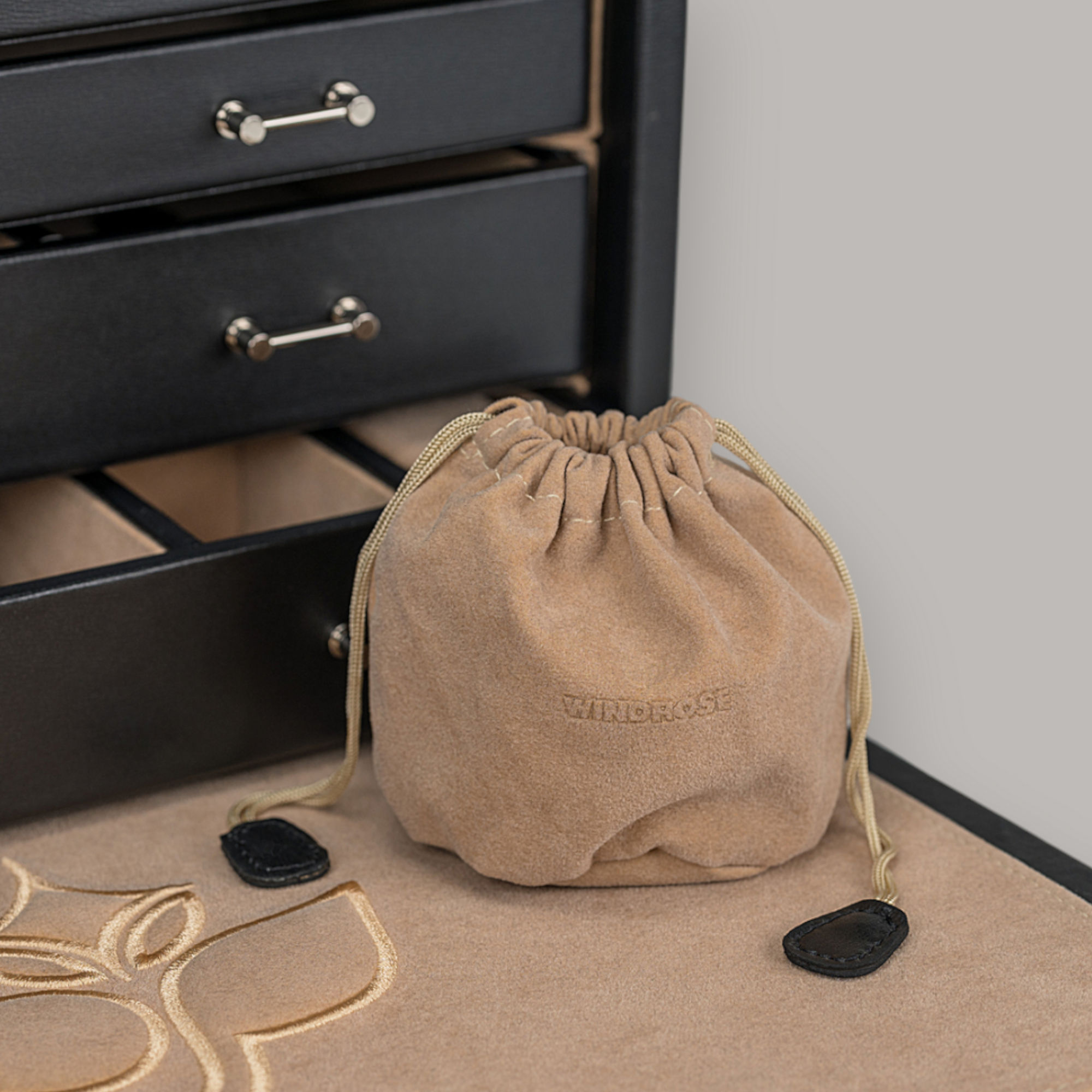 Schmuck-/ Uhrenkoffer Ambiance / schwarz (Leder)