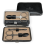 Astuccio per manicure 4 pezzi Merino / nero