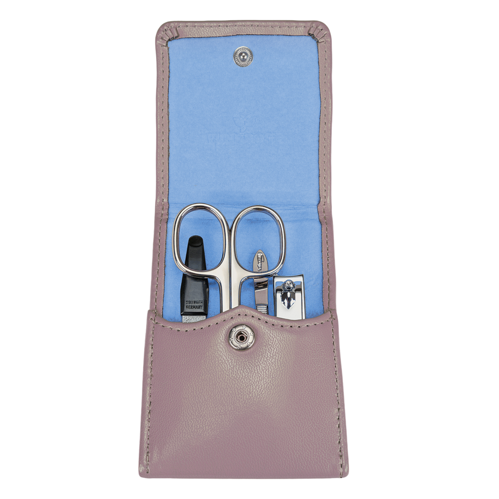Astuccio per manicure da 4 pezzi Merino Moda / grigio