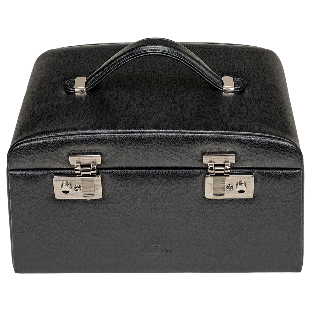 Estojo para jóias Beluga / preto (couro)